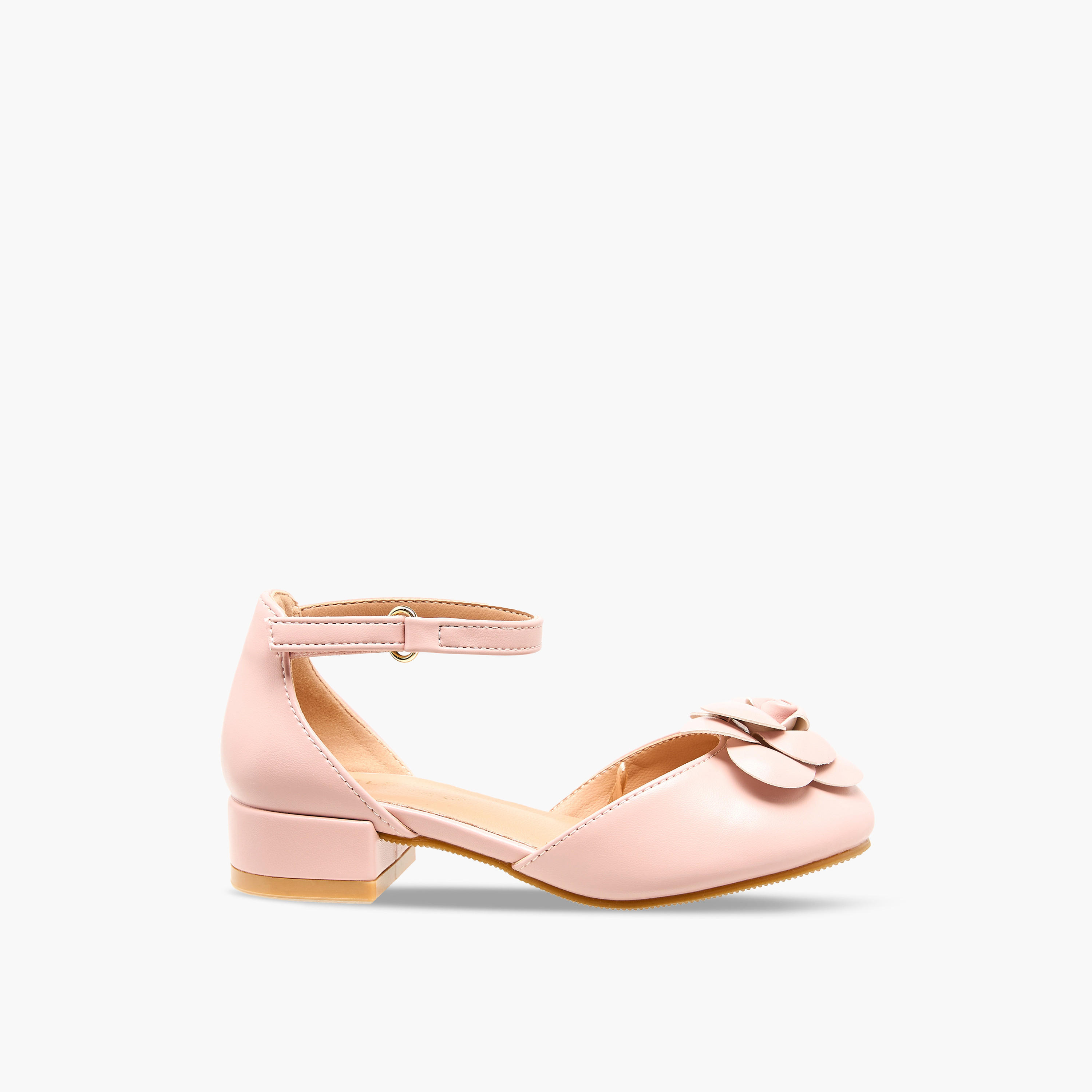 Celeste Girls Block Heel Ankle Strap Shoes-girls-shoes-sandals-image-3