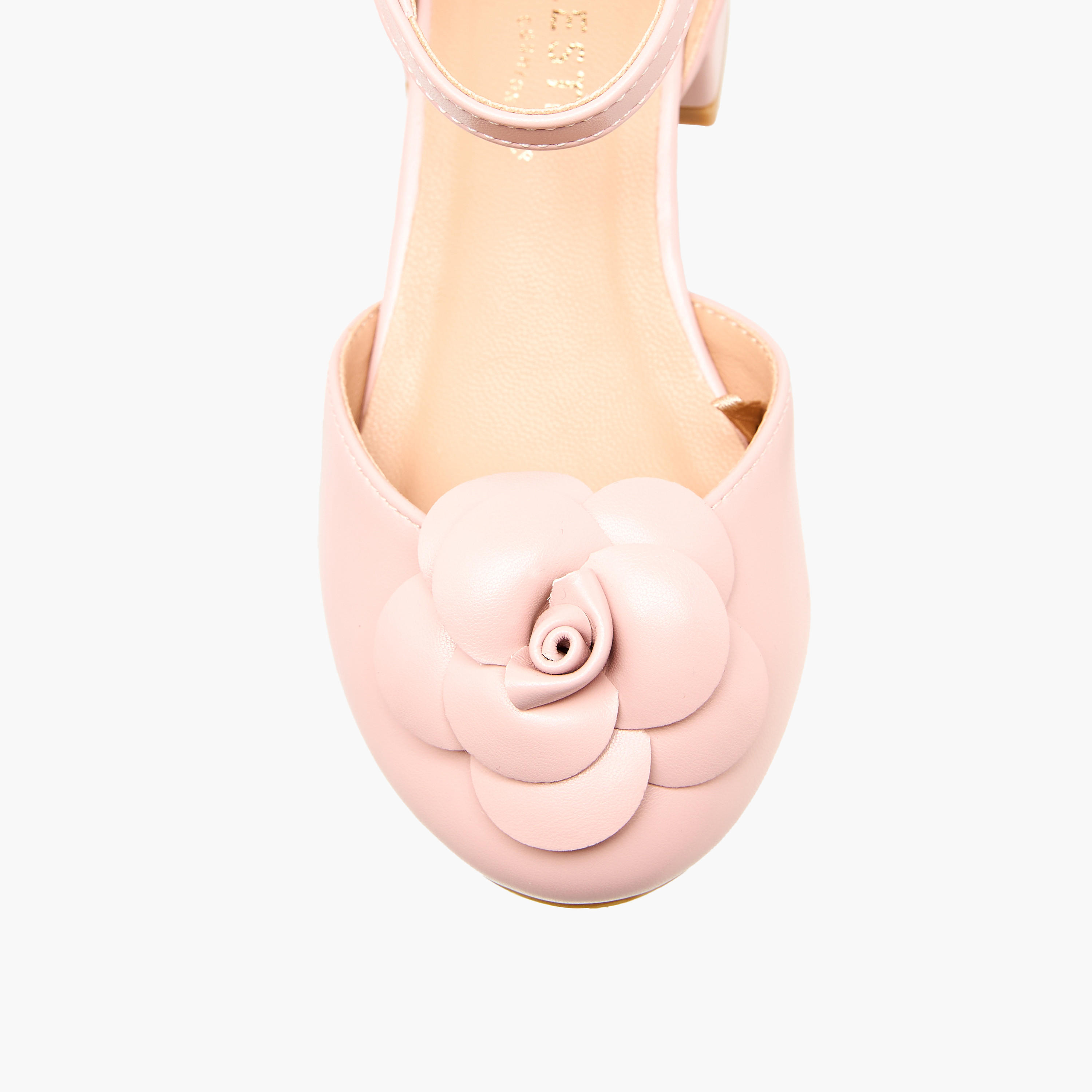 Celeste Girls Block Heel Ankle Strap Shoes-girls-shoes-sandals-image-4