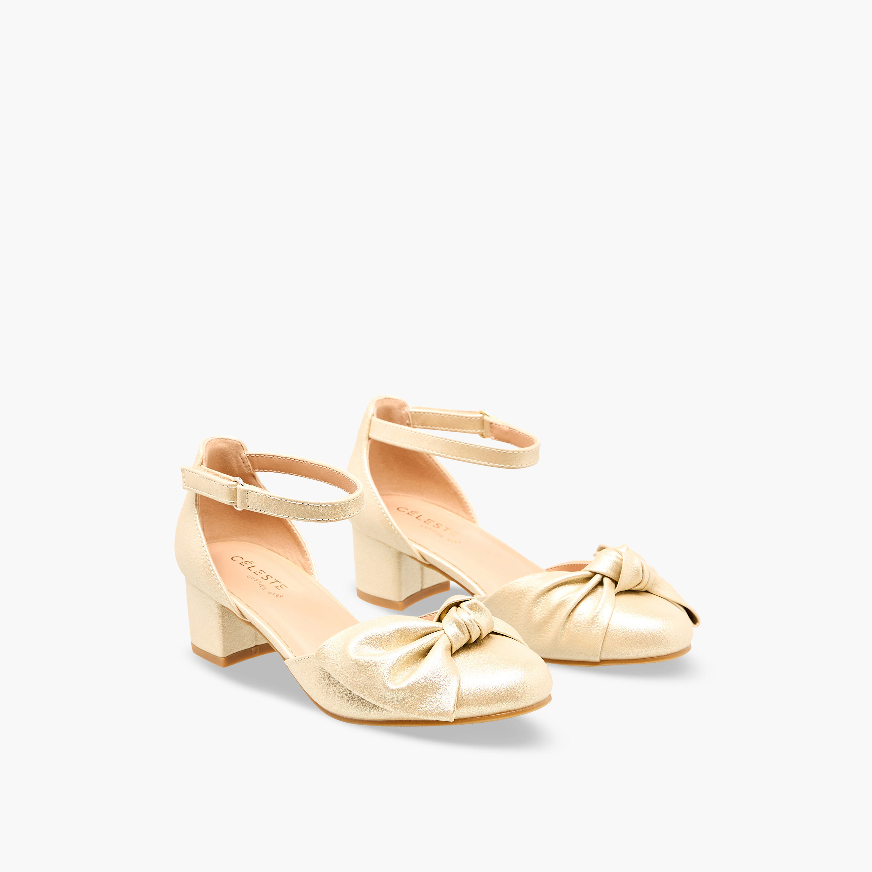Celeste Girls Block Heel Ankle Strap Shoes-girls-shoes-sandals-image-1