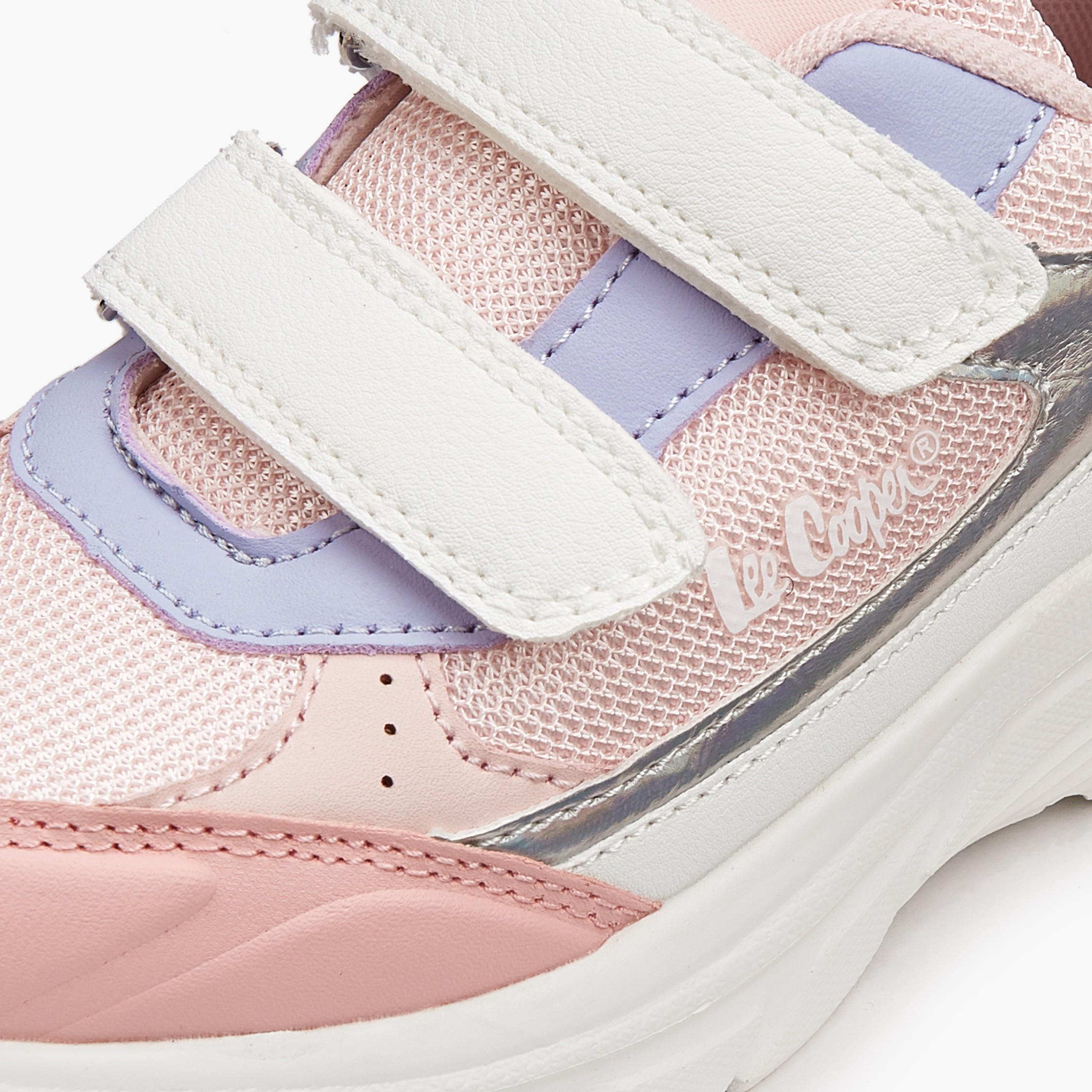 Lee Cooper Girls Panelled Hook and Loop Sneakers-girls-shoes-sneakers-image-4