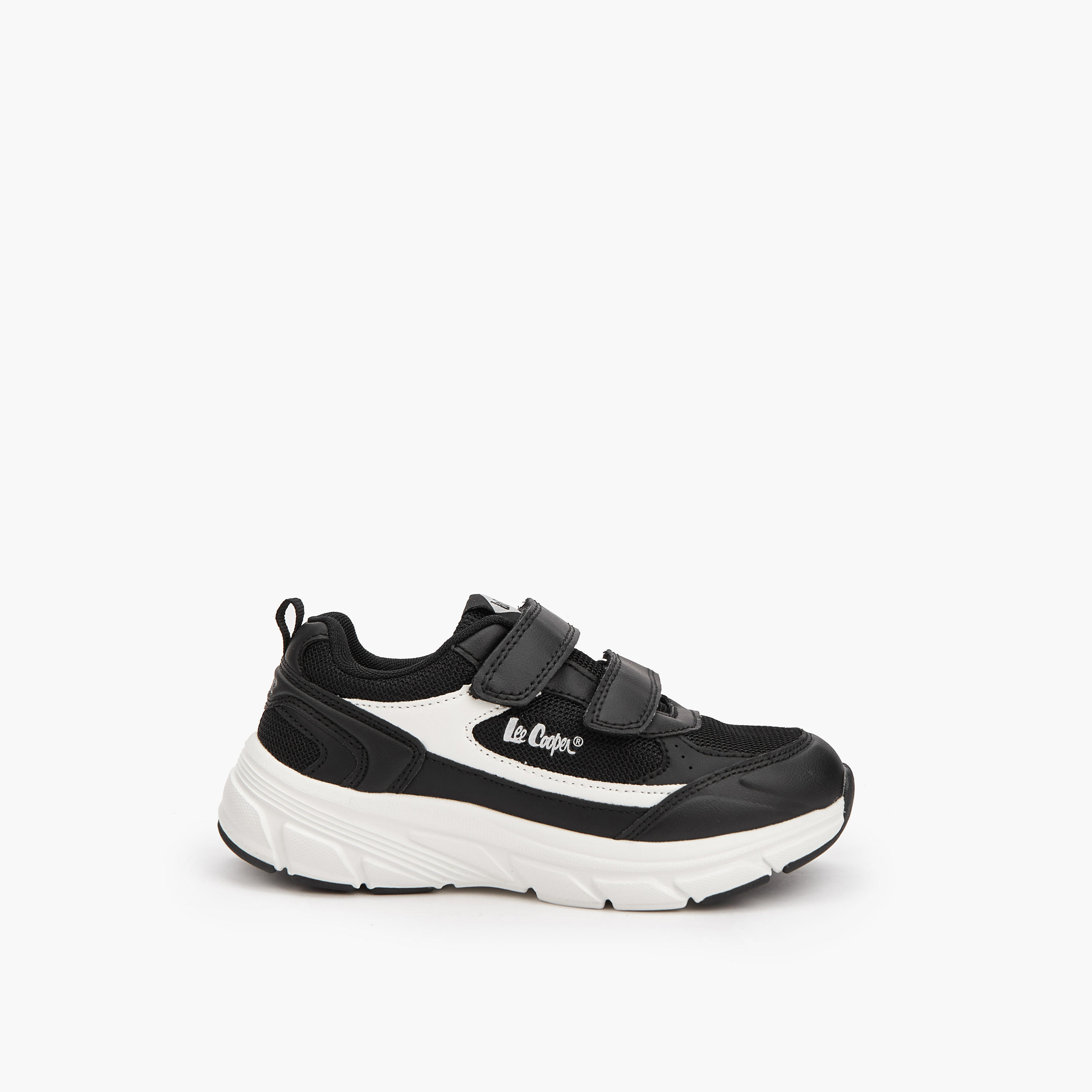 Lee Cooper Boys' Panelled Sneakers with Hook and Loop Closure-boys-shoes-sneakers-image-2