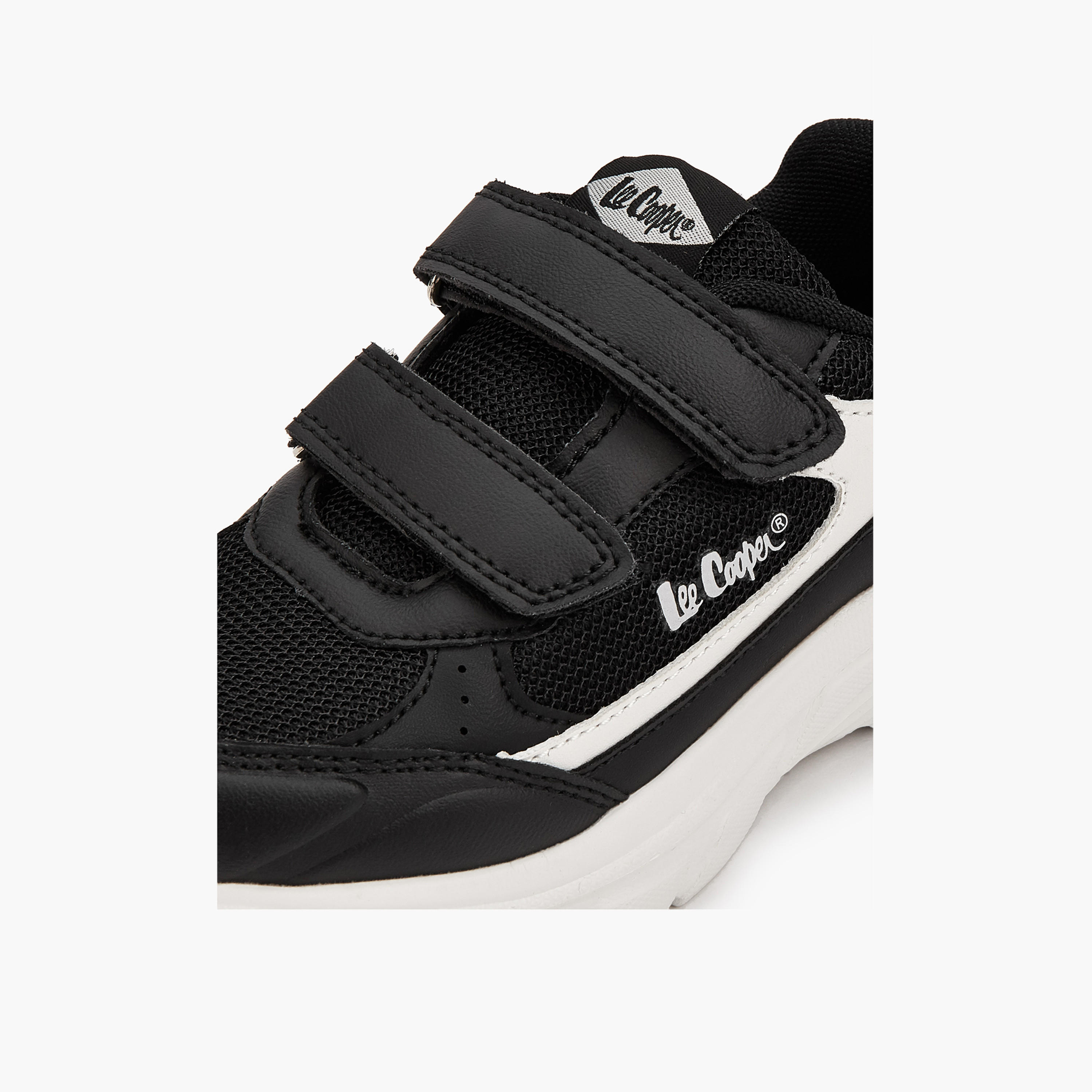 Lee Cooper Boys' Panelled Sneakers with Hook and Loop Closure-boys-shoes-sneakers-image-4