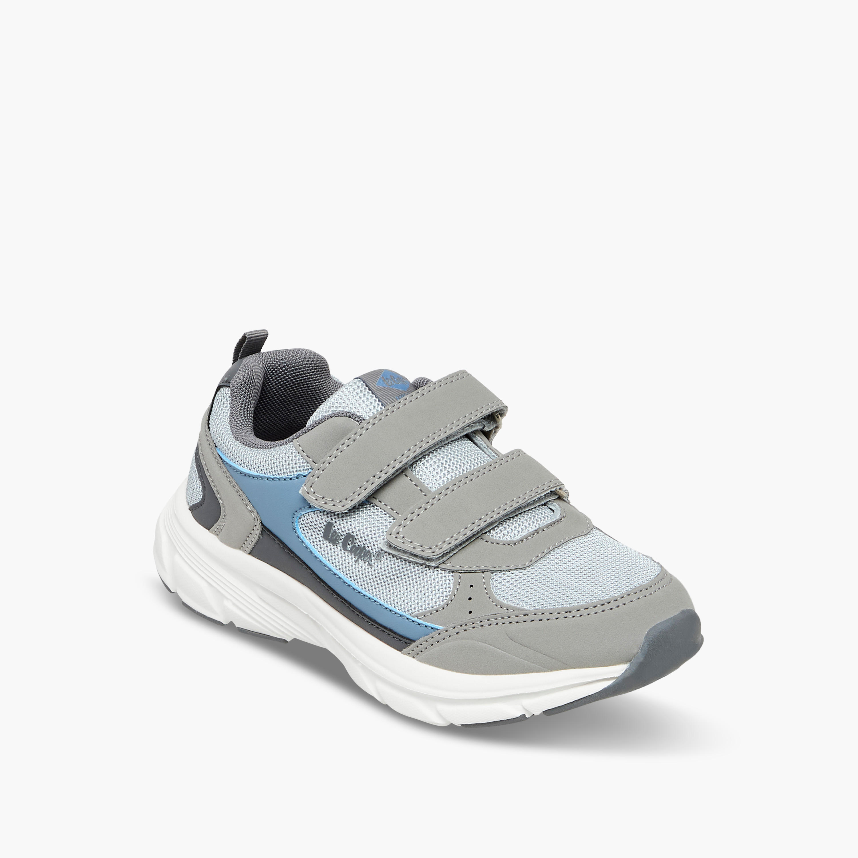 Lee Cooper Boys' Panelled Sneakers with Hook and Loop Closure-boys-shoes-sneakers-image-2
