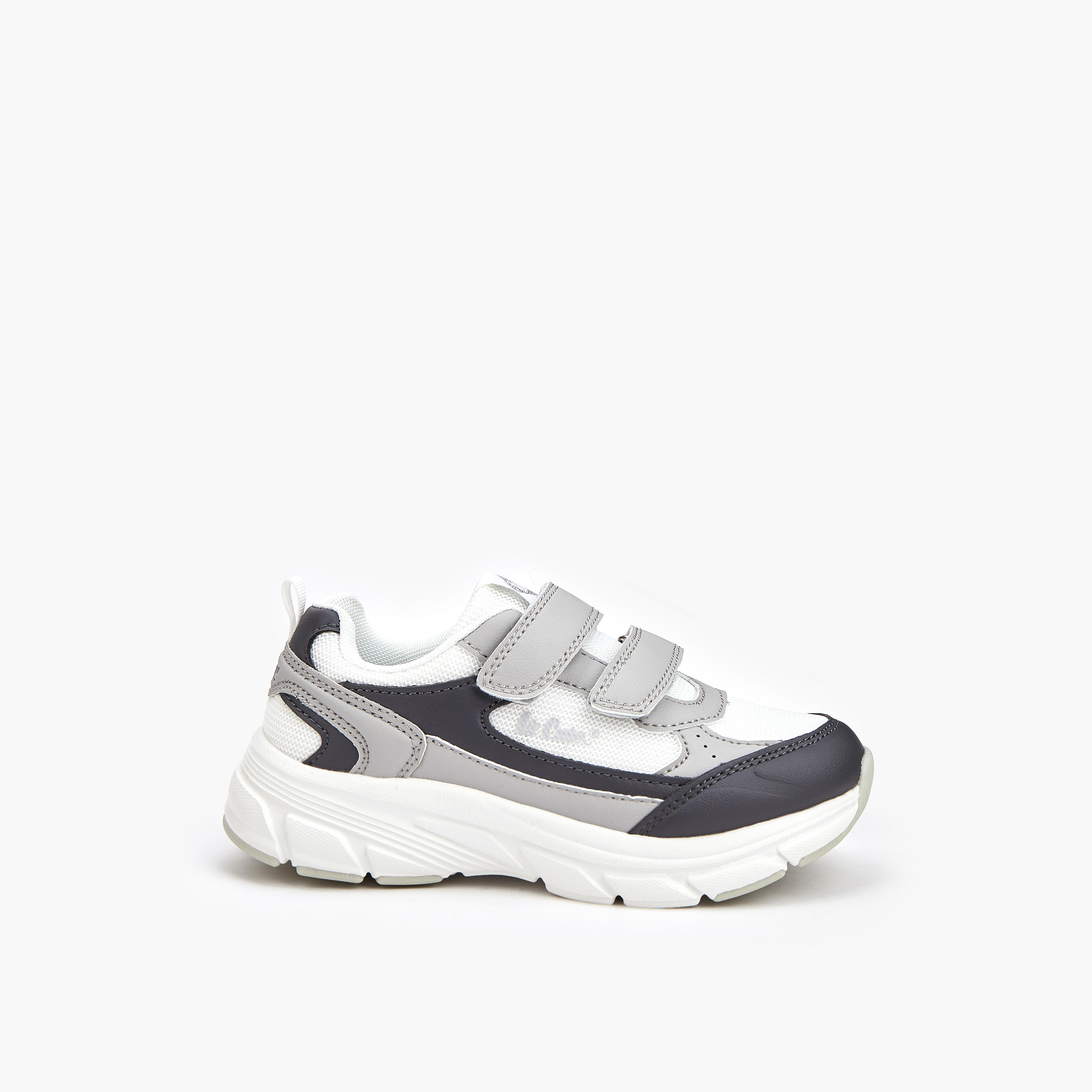 Lee Cooper Boys' Panelled Sneakers with Hook and Loop Closure-boys-shoes-sneakers-image-2