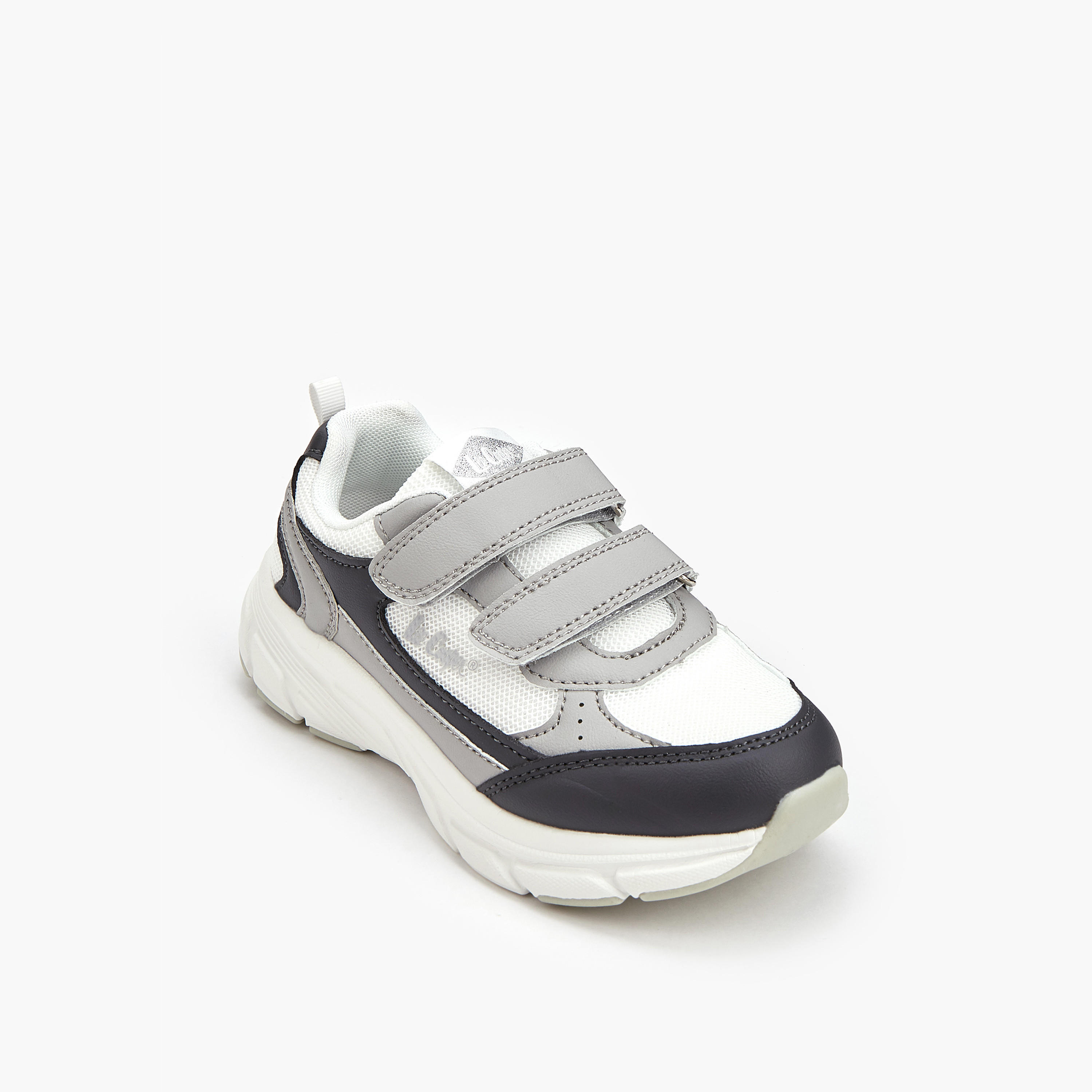 Lee Cooper Boys' Panelled Sneakers with Hook and Loop Closure-boys-shoes-sneakers-image-3