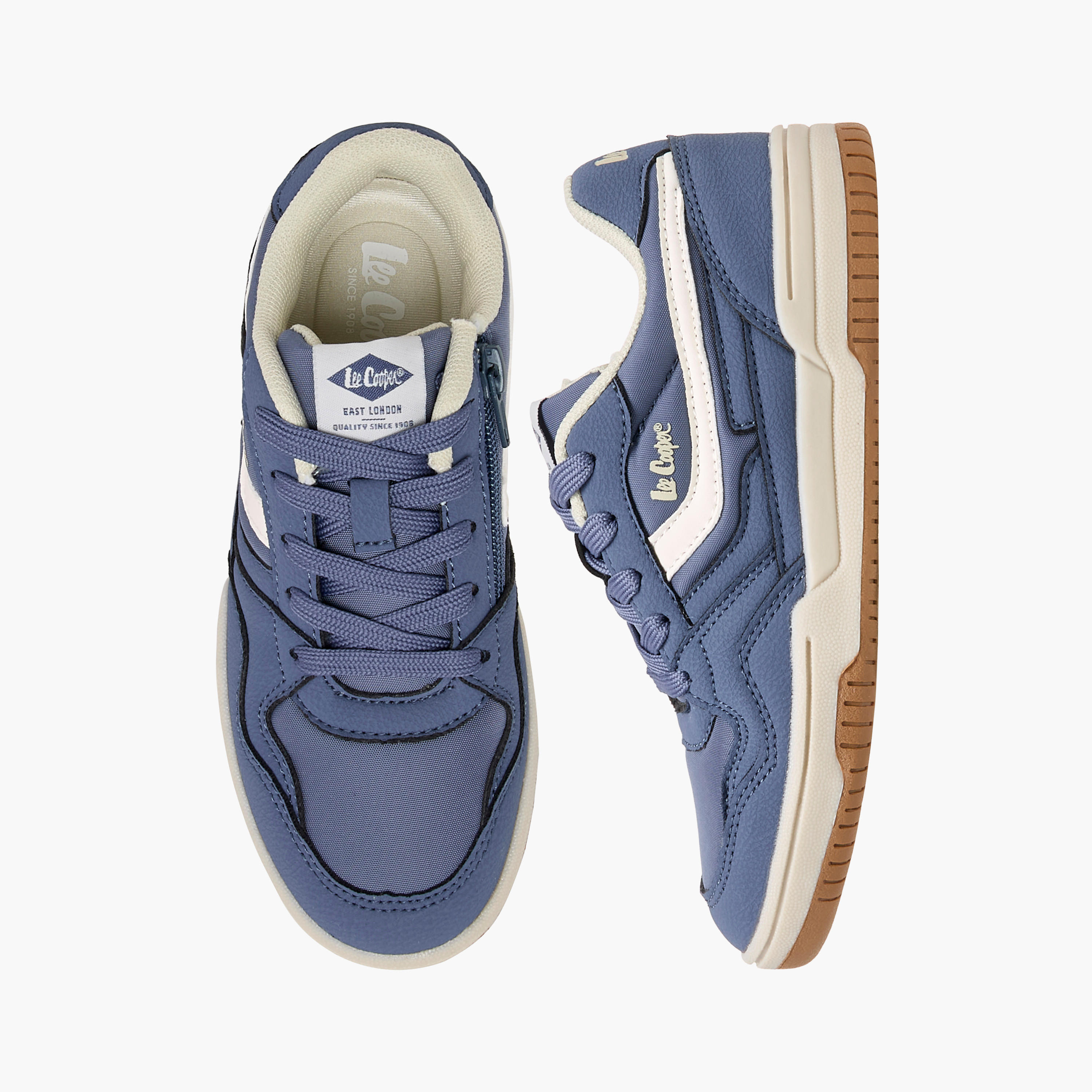 Lee Cooper Boys' Panelled Sneakers with Lace-Up Closure-boys-shoes-sneakers-image-1