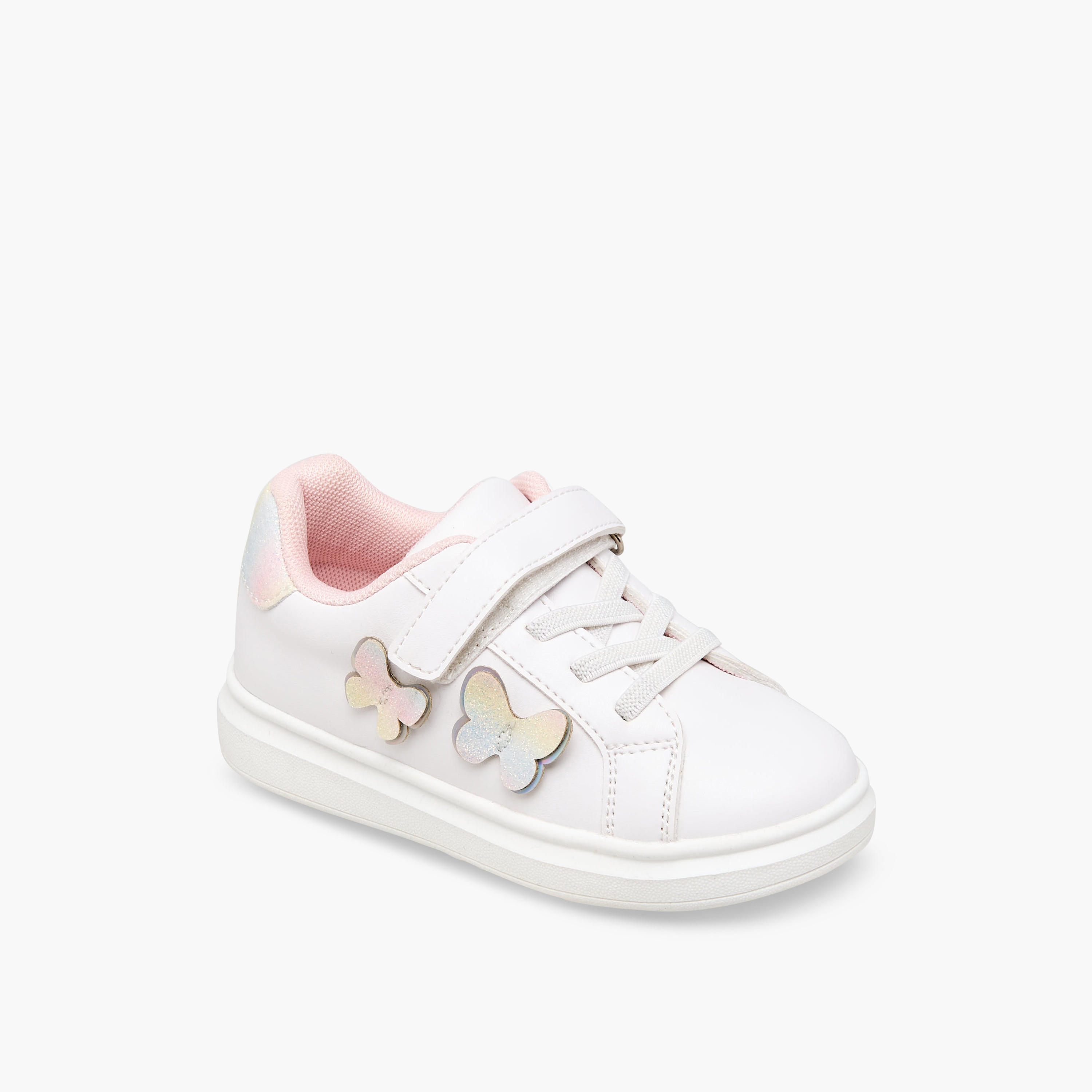حذاء سنيكرز للكاحل بشريط لاصق للبنات من فلورا بيلا-girls-shoes-sneakers-image-2