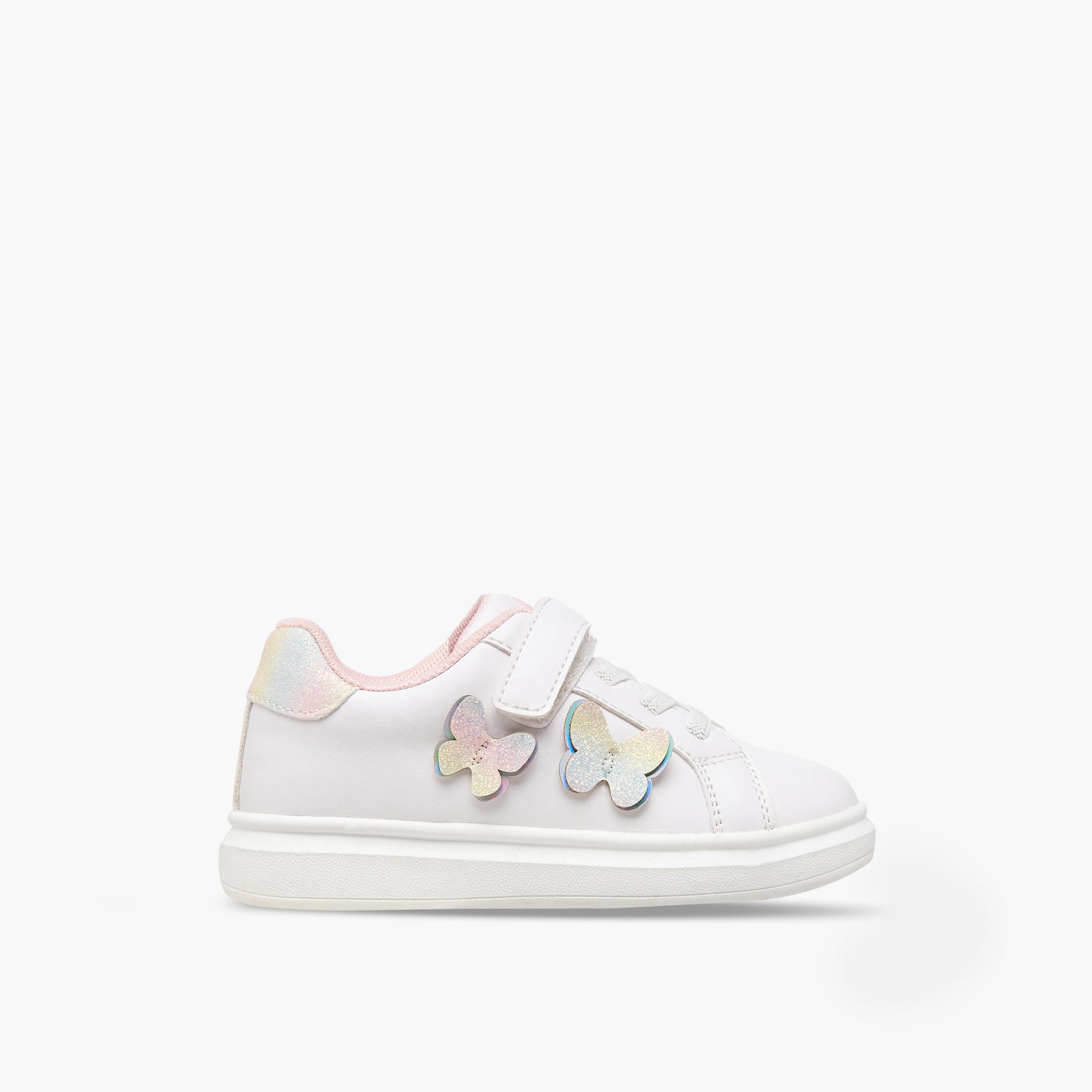حذاء سنيكرز للكاحل بشريط لاصق للبنات من فلورا بيلا-girls-shoes-sneakers-image-3