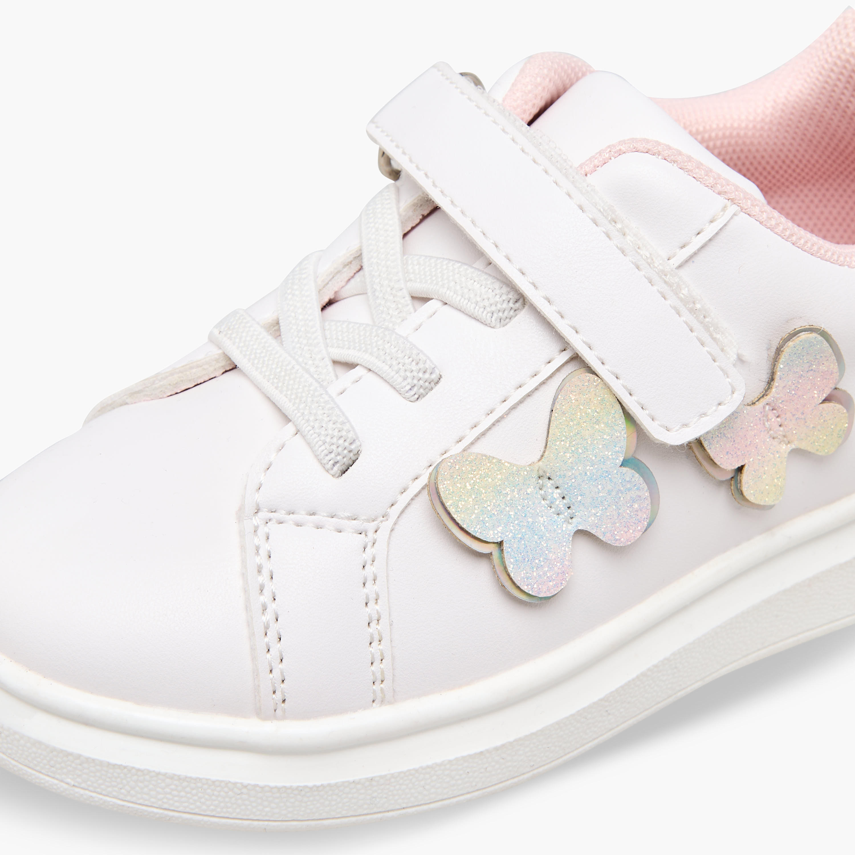 حذاء سنيكرز للكاحل بشريط لاصق للبنات من فلورا بيلا-girls-shoes-sneakers-image-4
