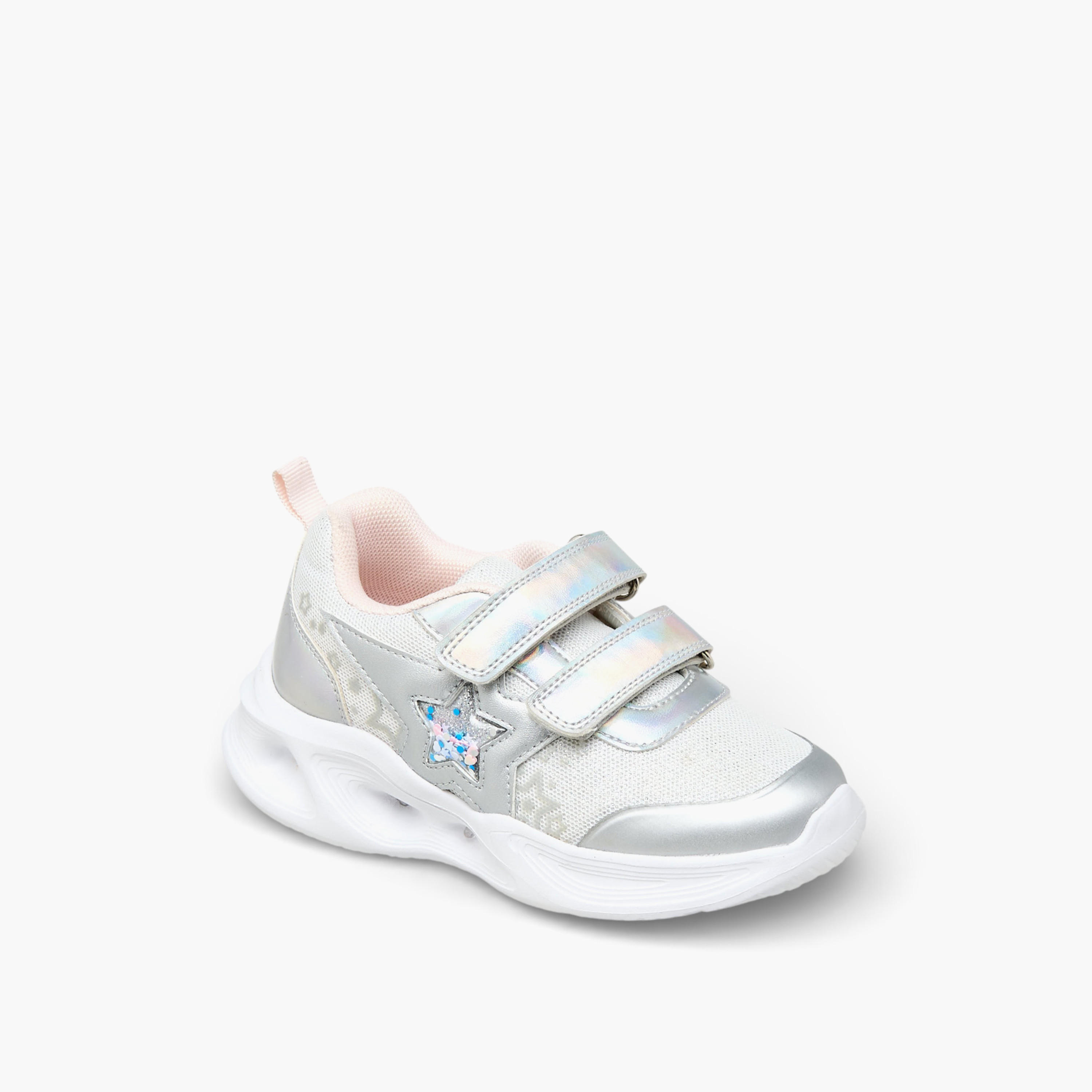 Flora Bella Girls Star Embellished Hook & Loop Sneakers-girls-shoes-sneakers-image-2