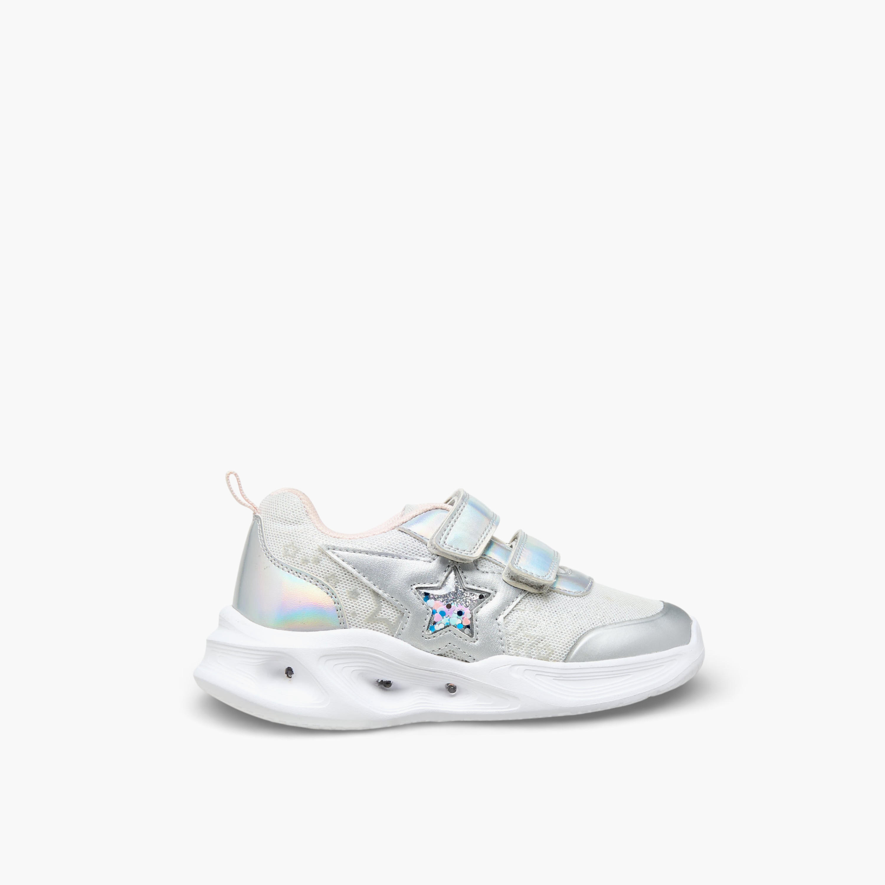 Flora Bella Girls Star Embellished Hook & Loop Sneakers-girls-shoes-sneakers-image-3