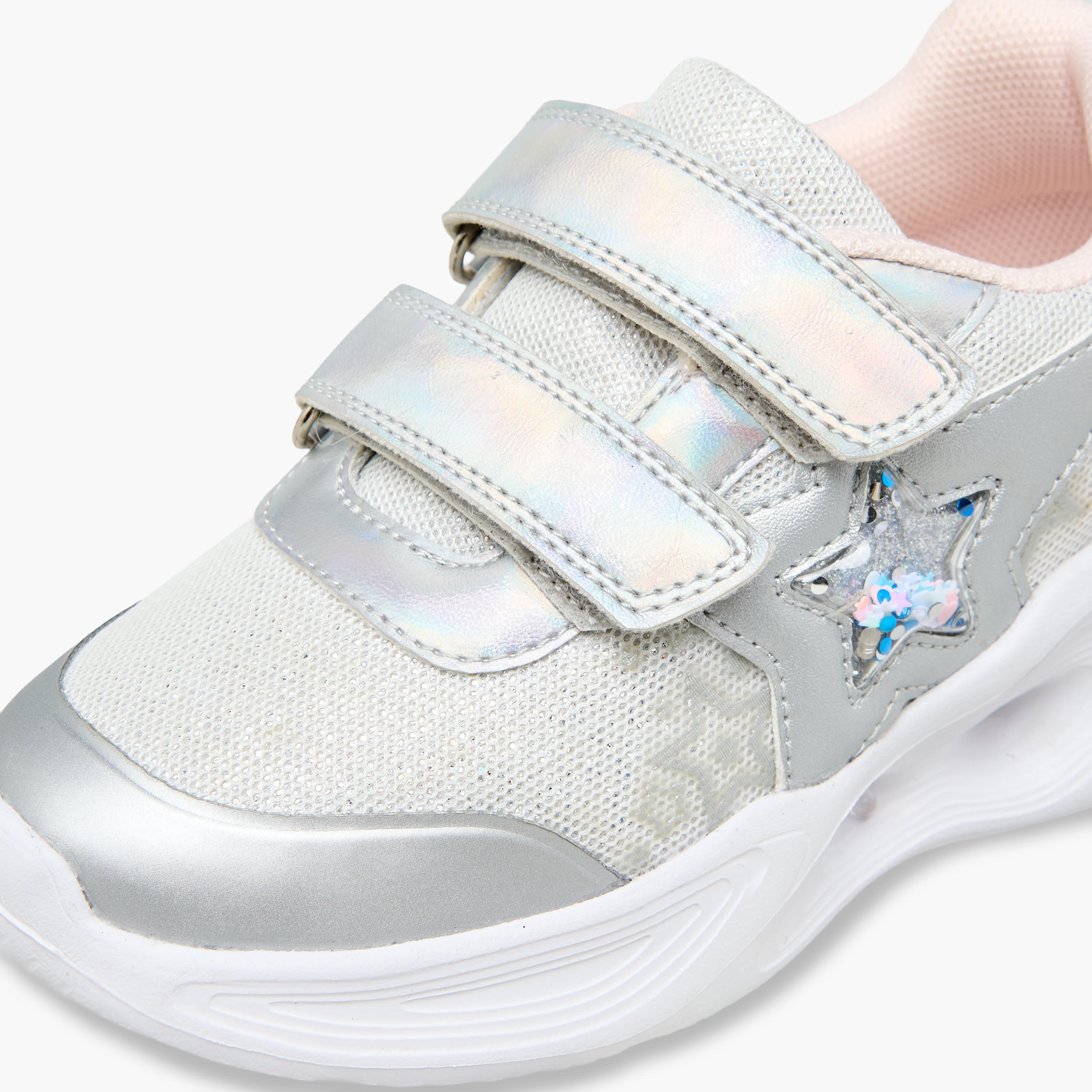 Flora Bella Girls Star Embellished Hook & Loop Sneakers-girls-shoes-sneakers-image-5