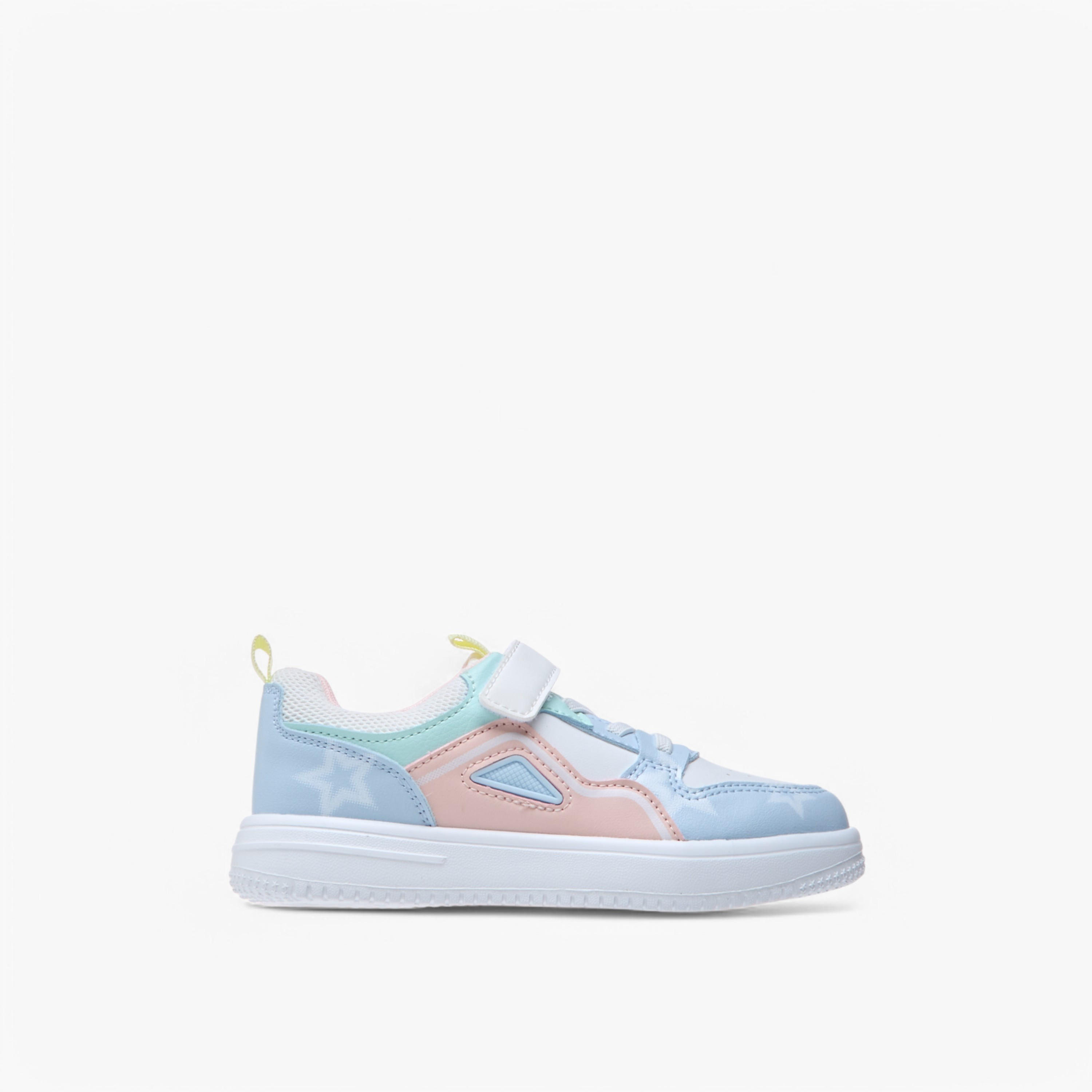 Flora Bella Colourblock Sneakers with Hook and Loop Closure-girls-shoes-sneakers-image-3
