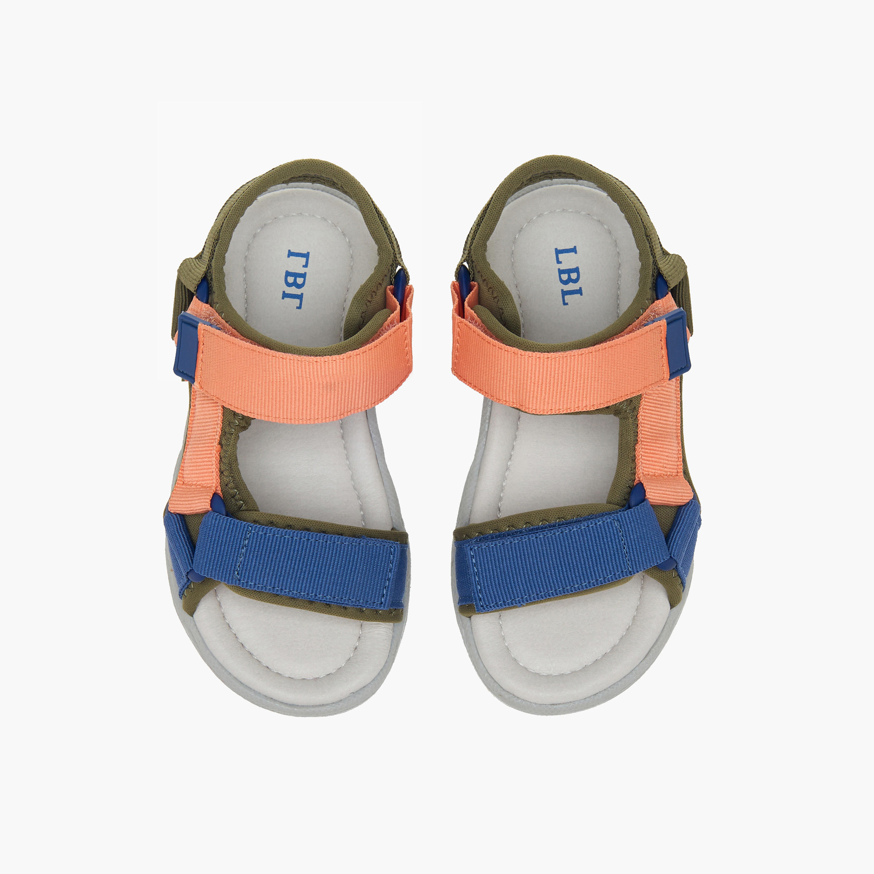 LBL by Shoexpress Colourblock Sandals with Hook and Loop Closure-baby-boys-shoes-sandals-image-1