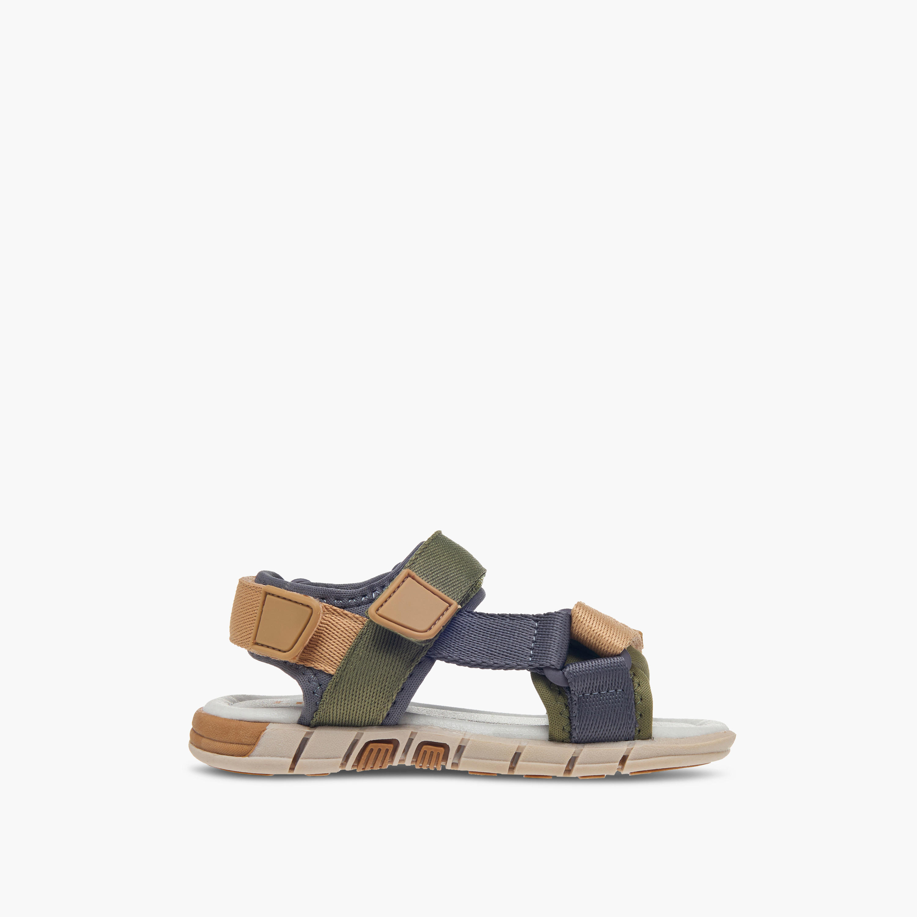 LBL by Shoexpress Colourblock Sandals with Hook and Loop Closure-boys-shoes-sandals-image-2