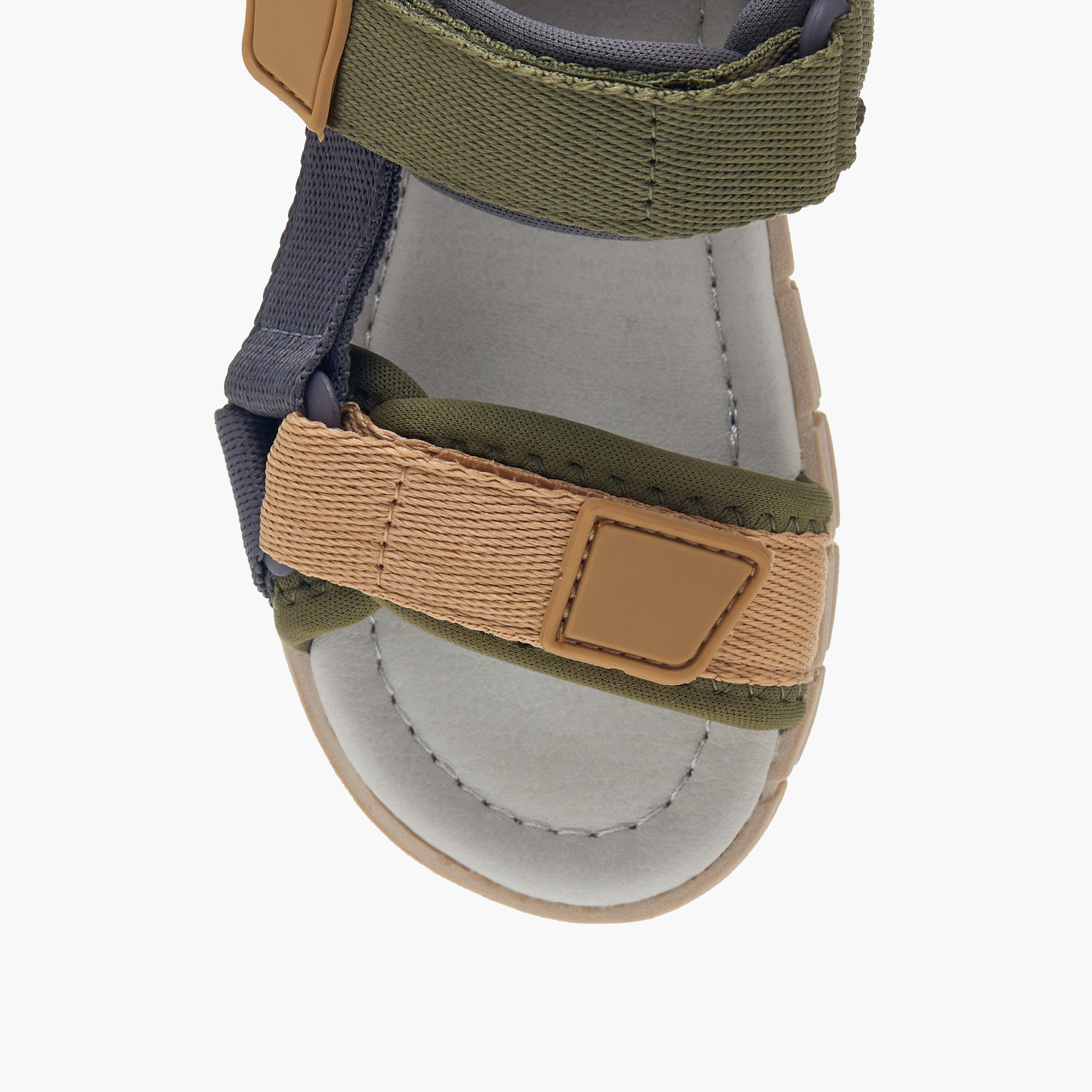LBL by Shoexpress Colourblock Sandals with Hook and Loop Closure-boys-shoes-sandals-image-3