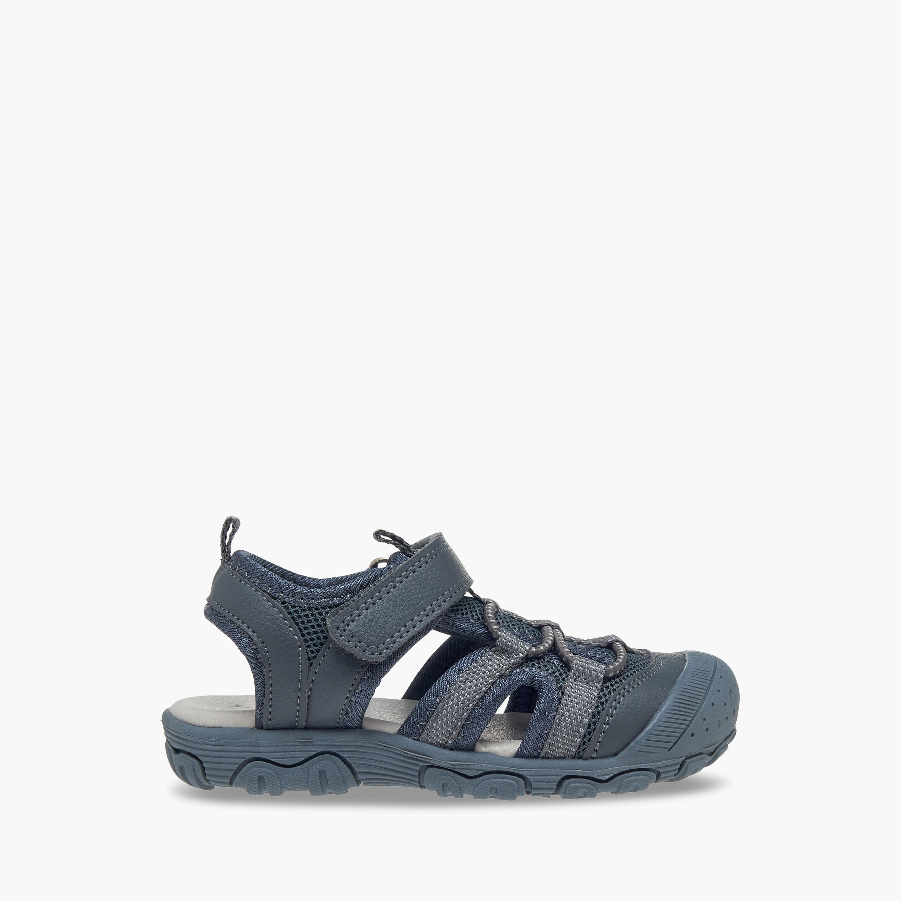 LBL by Shoexpress Mesh Detail Sandals with Hook and Loop Closure-boys-shoes-sandals-image-2