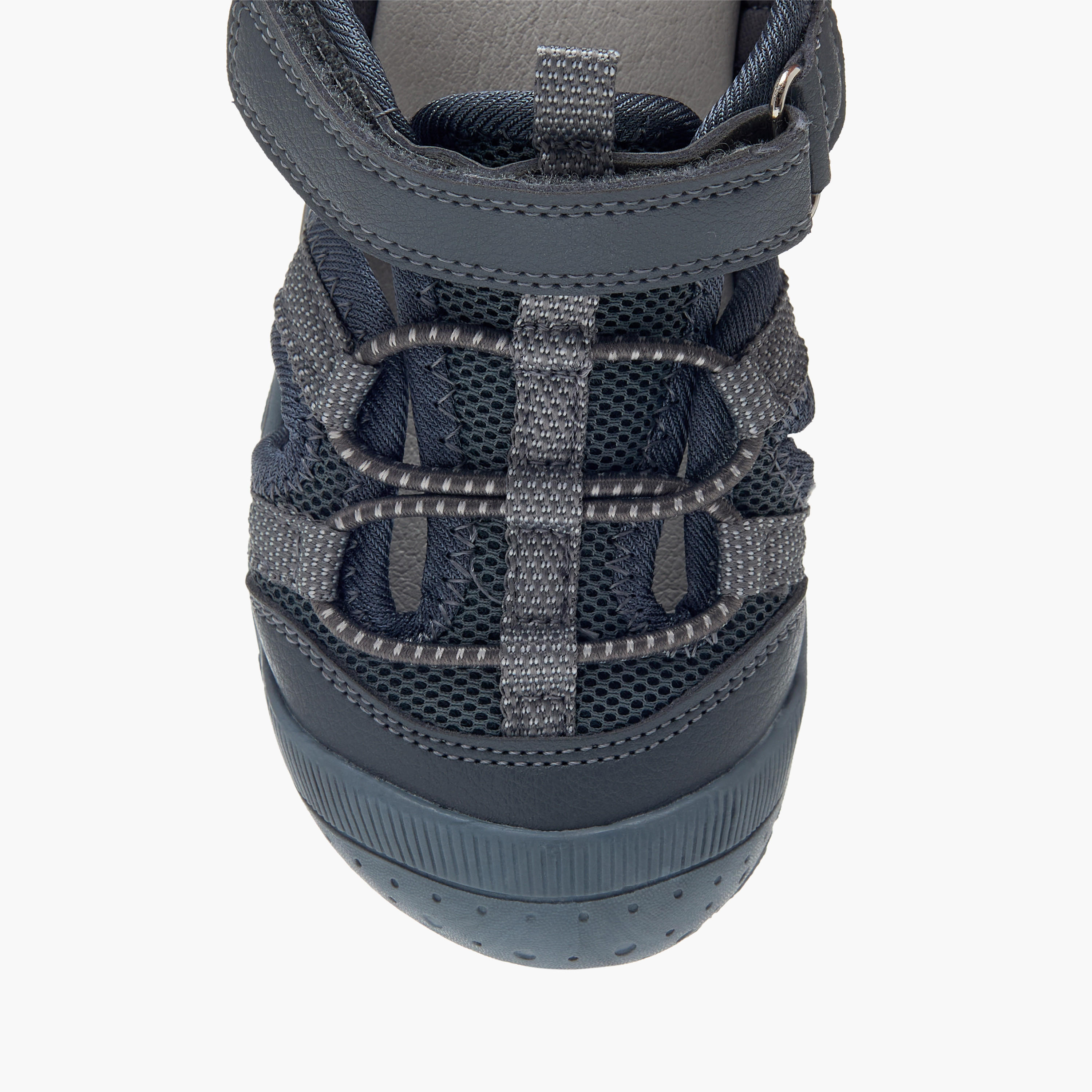 LBL by Shoexpress Mesh Detail Sandals with Hook and Loop Closure-boys-shoes-sandals-image-3