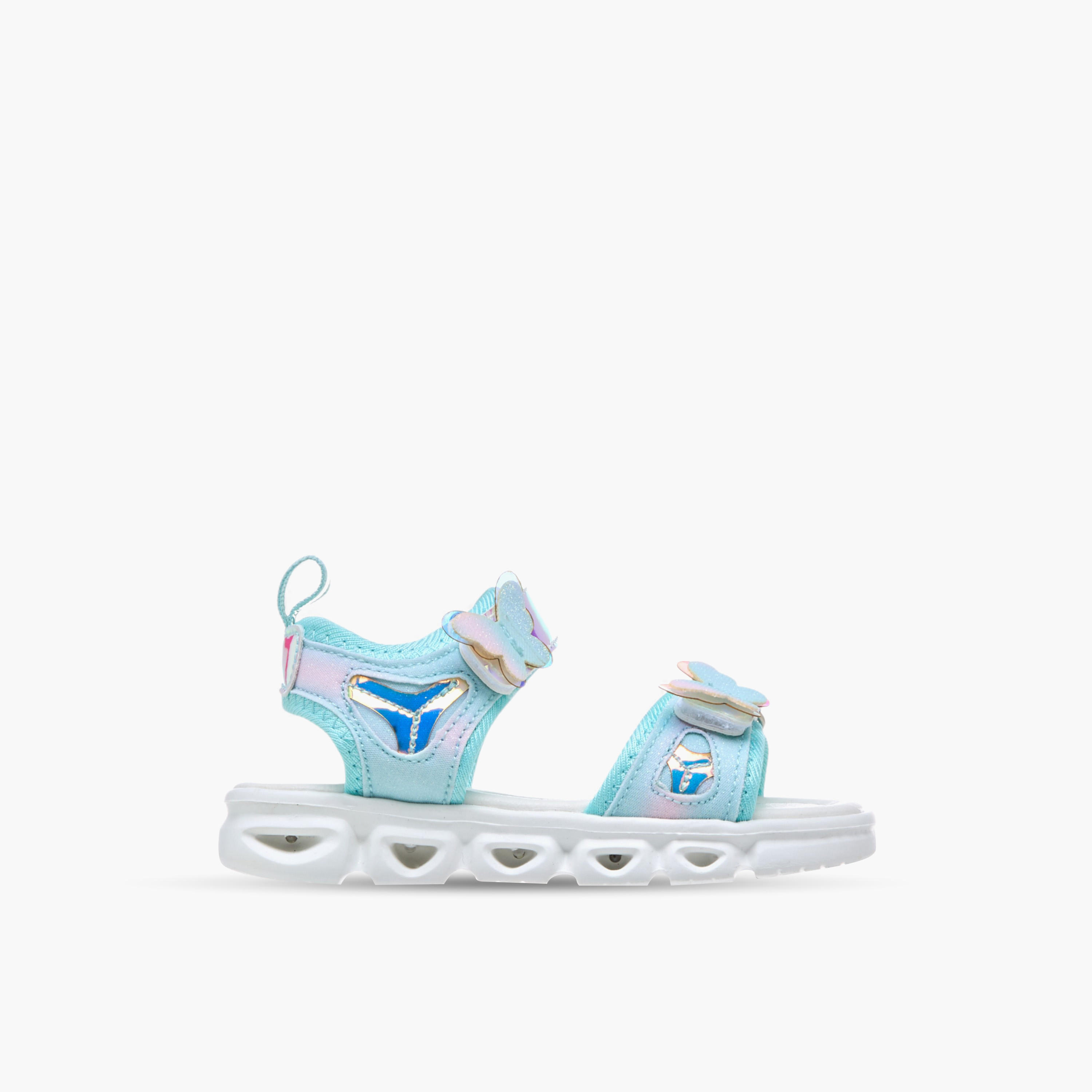 Flora Bella Butterfly Accent Floaters with Hook and Loop Closure-girls-shoes-sandals-image-2