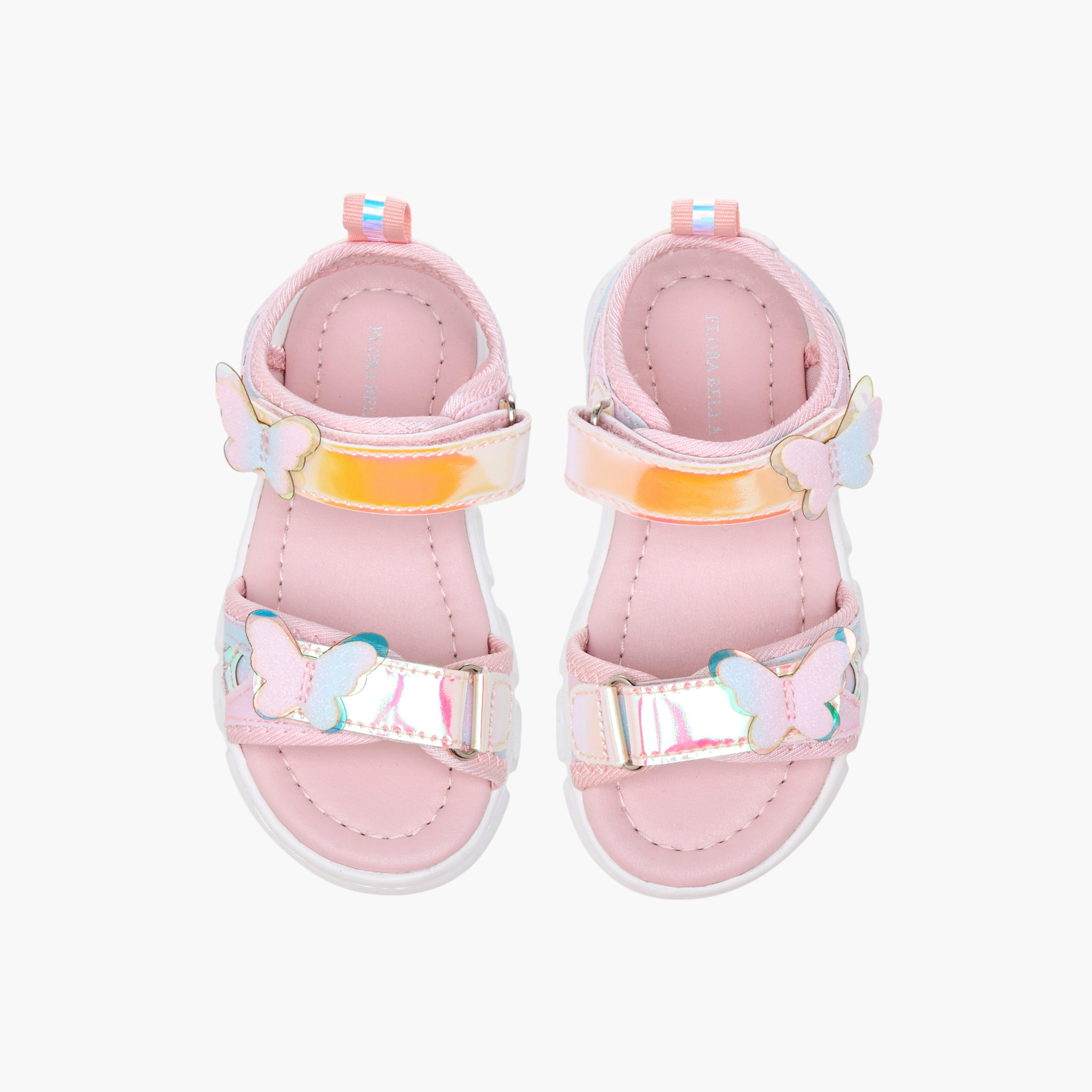 Flora Bella Butterfly Accent Floaters with Hook and Loop Closure-girls-shoes-sandals-image-1