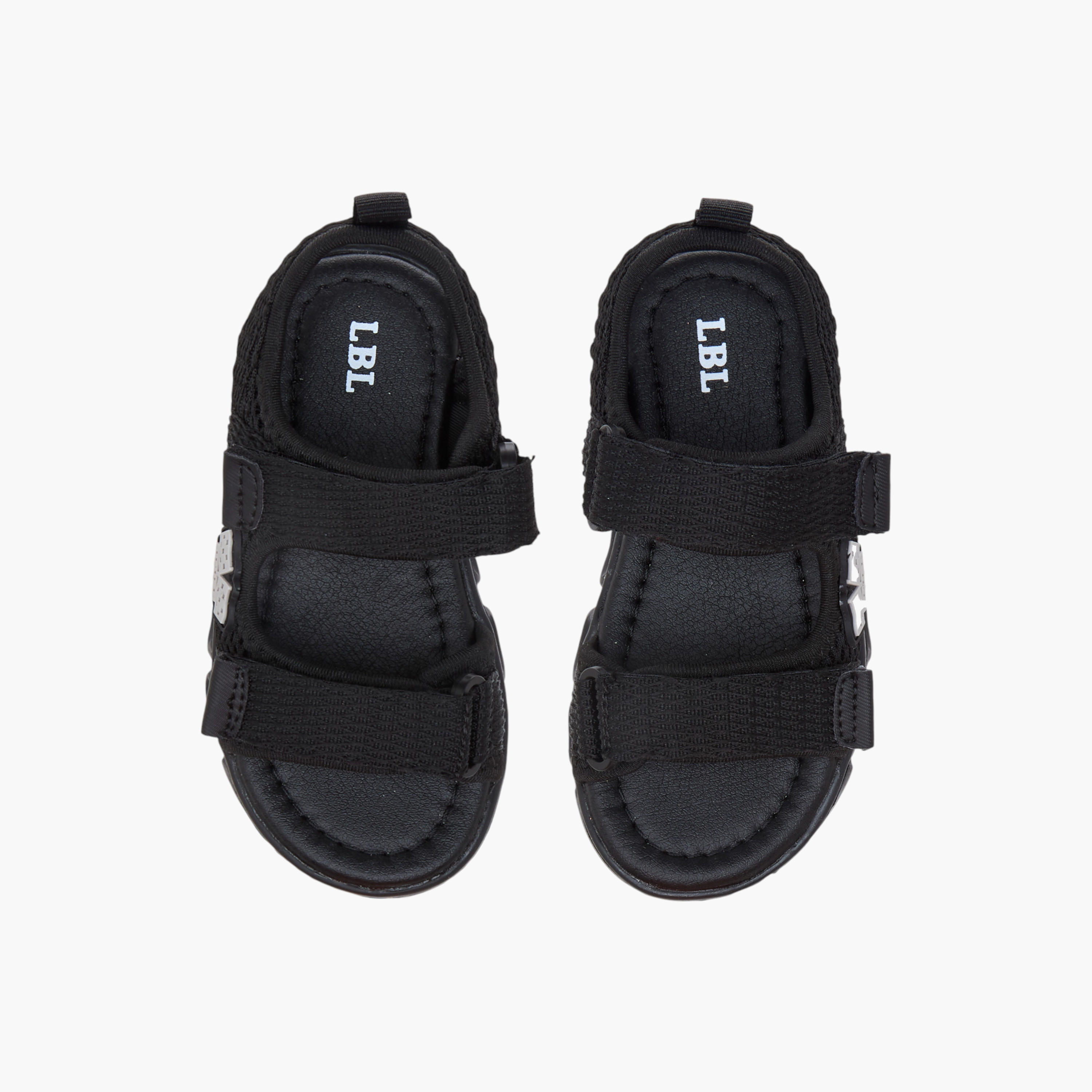 LBL by Shoexpress Textured Floaters with Hook and Loop Closure-boys-shoes-sandals-image-1