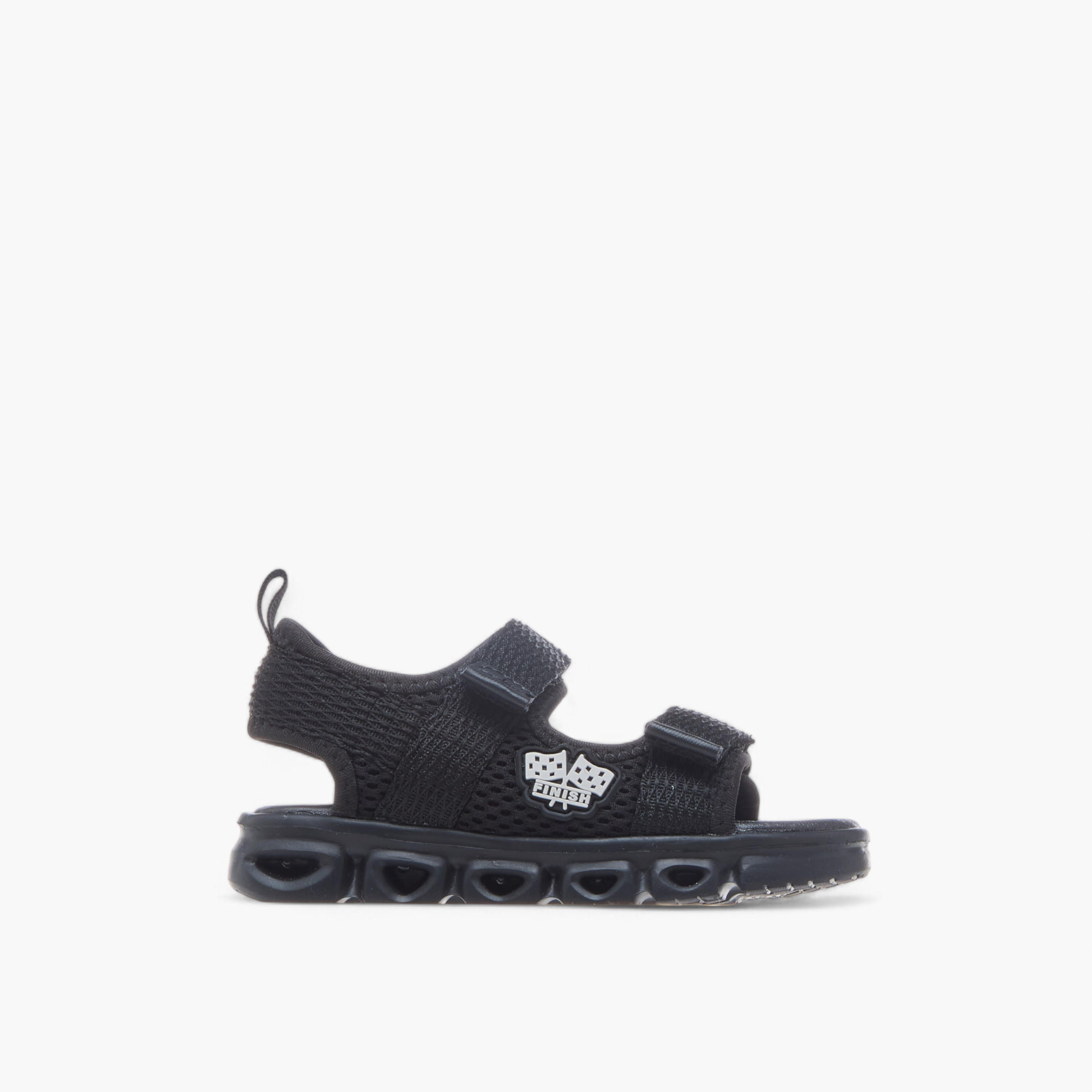 LBL by Shoexpress Textured Floaters with Hook and Loop Closure-boys-shoes-sandals-image-2