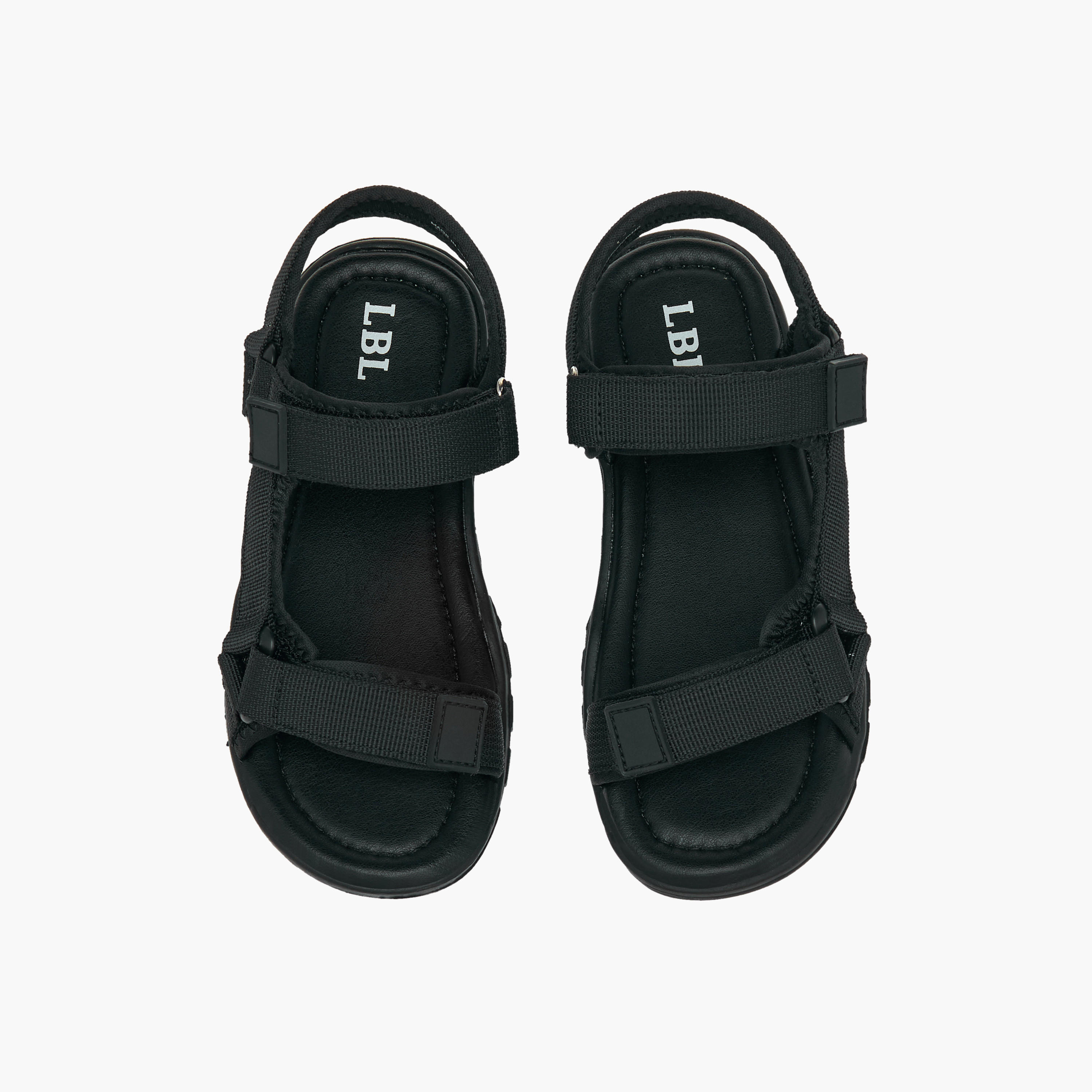 LBL by Shoexpress Textured Sandals with Hook and Loop Closure-boys-shoes-sandals-image-1