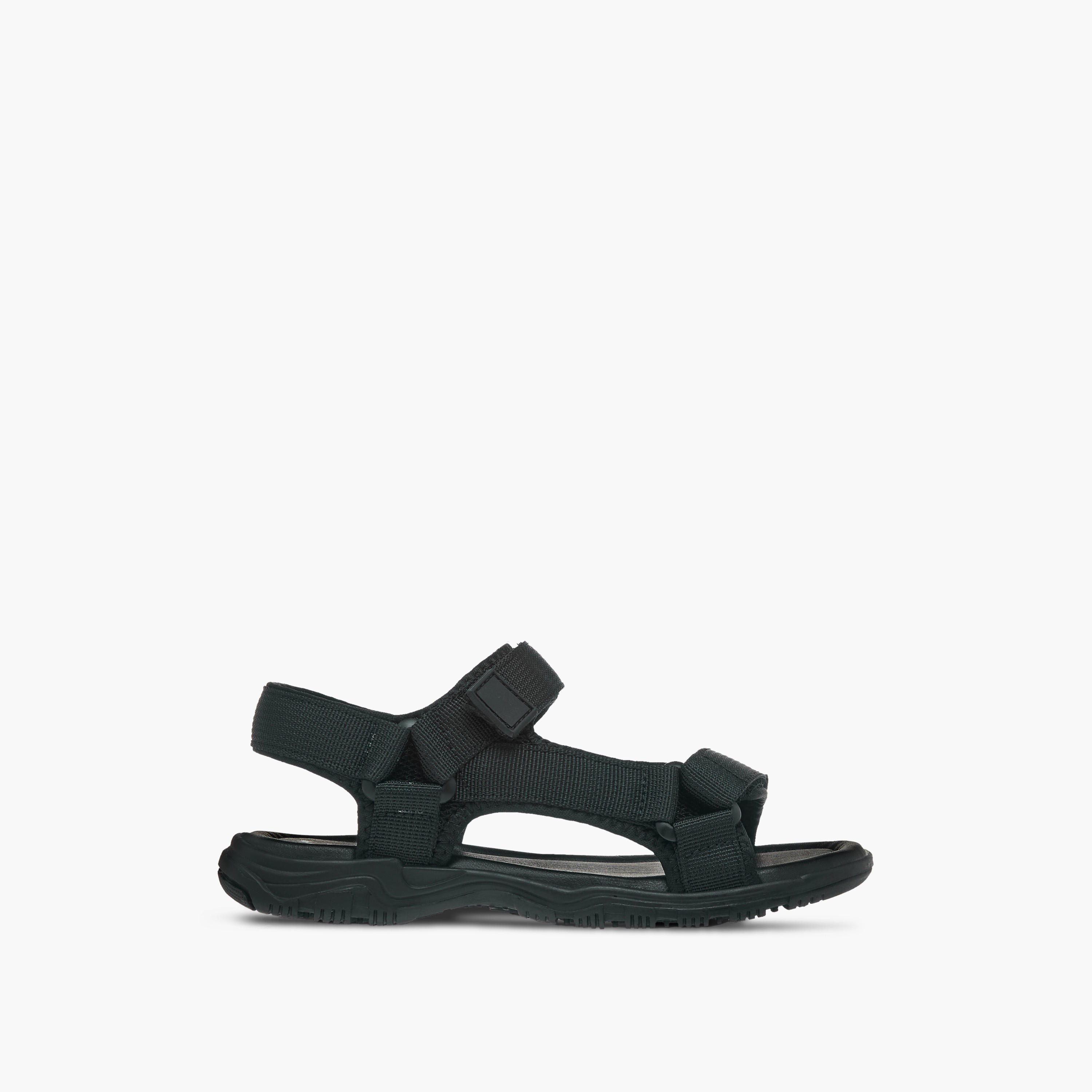 LBL by Shoexpress Textured Sandals with Hook and Loop Closure-boys-shoes-sandals-image-2