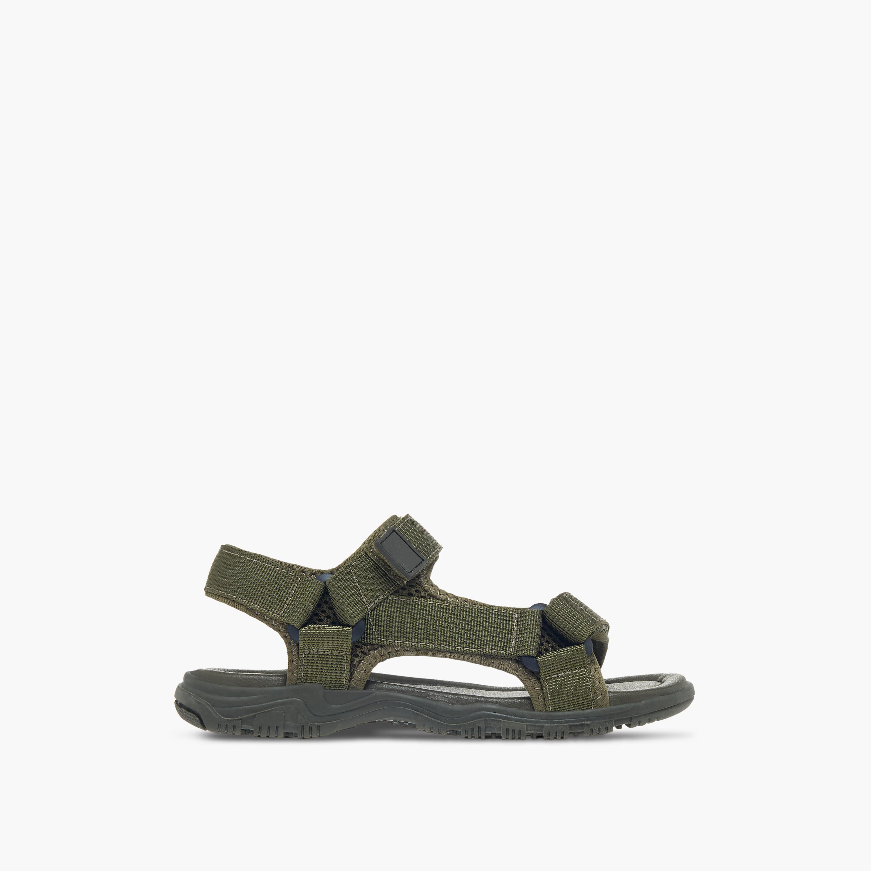 LBL by Shoexpress Textured Sandals with Hook and Loop Closure-boys-shoes-sandals-image-2