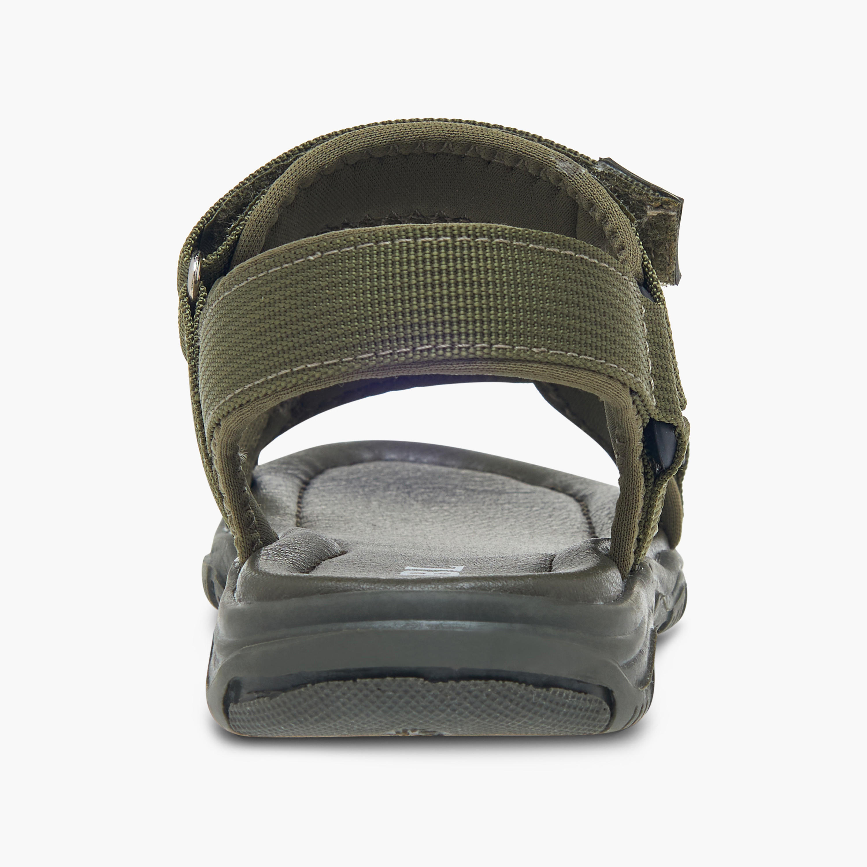 LBL by Shoexpress Textured Sandals with Hook and Loop Closure-boys-shoes-sandals-image-4