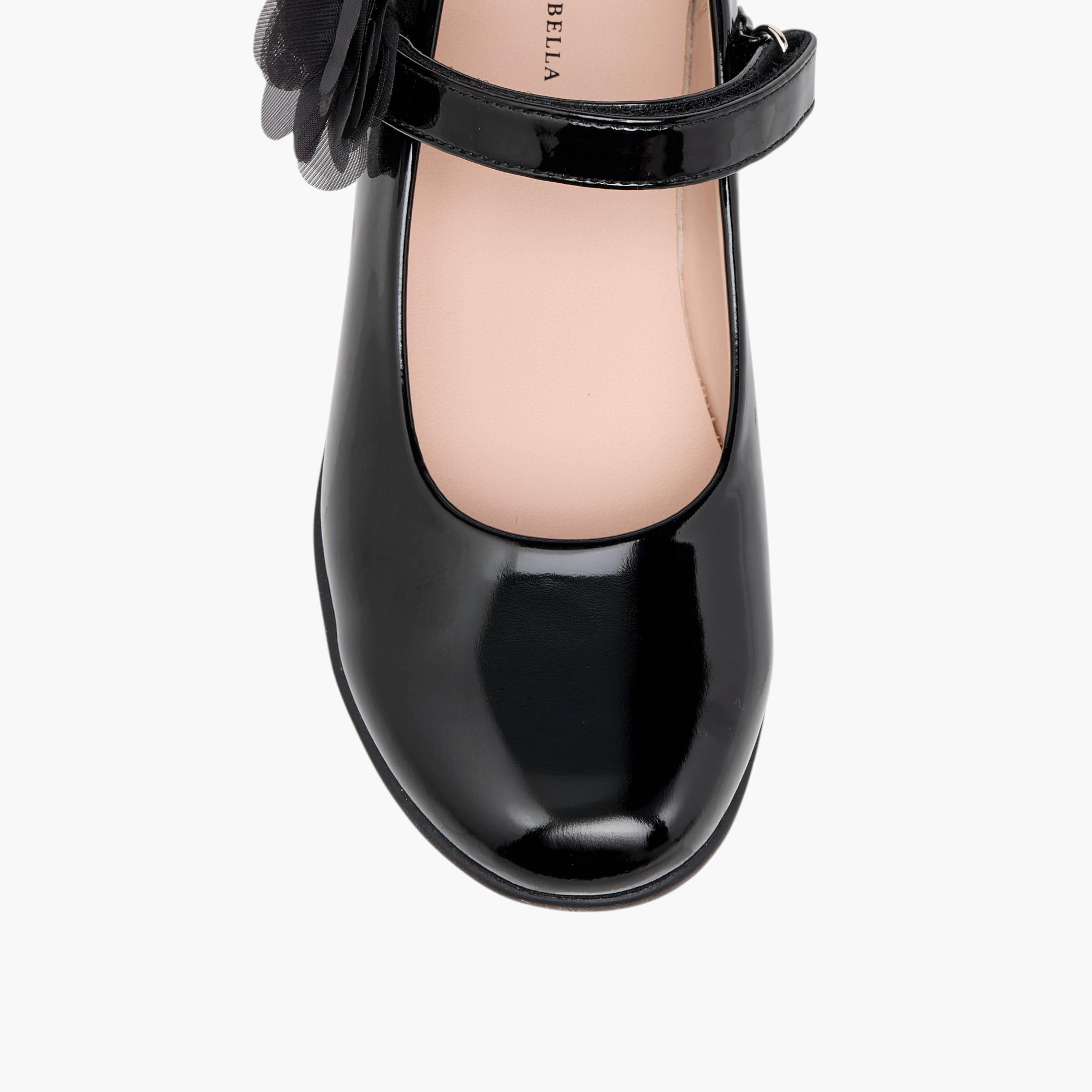 Flora Bella Floral Accent Mary Jane School Shoes with Hook and Loop Closure-girls-shoes-schoolshoes-image-4