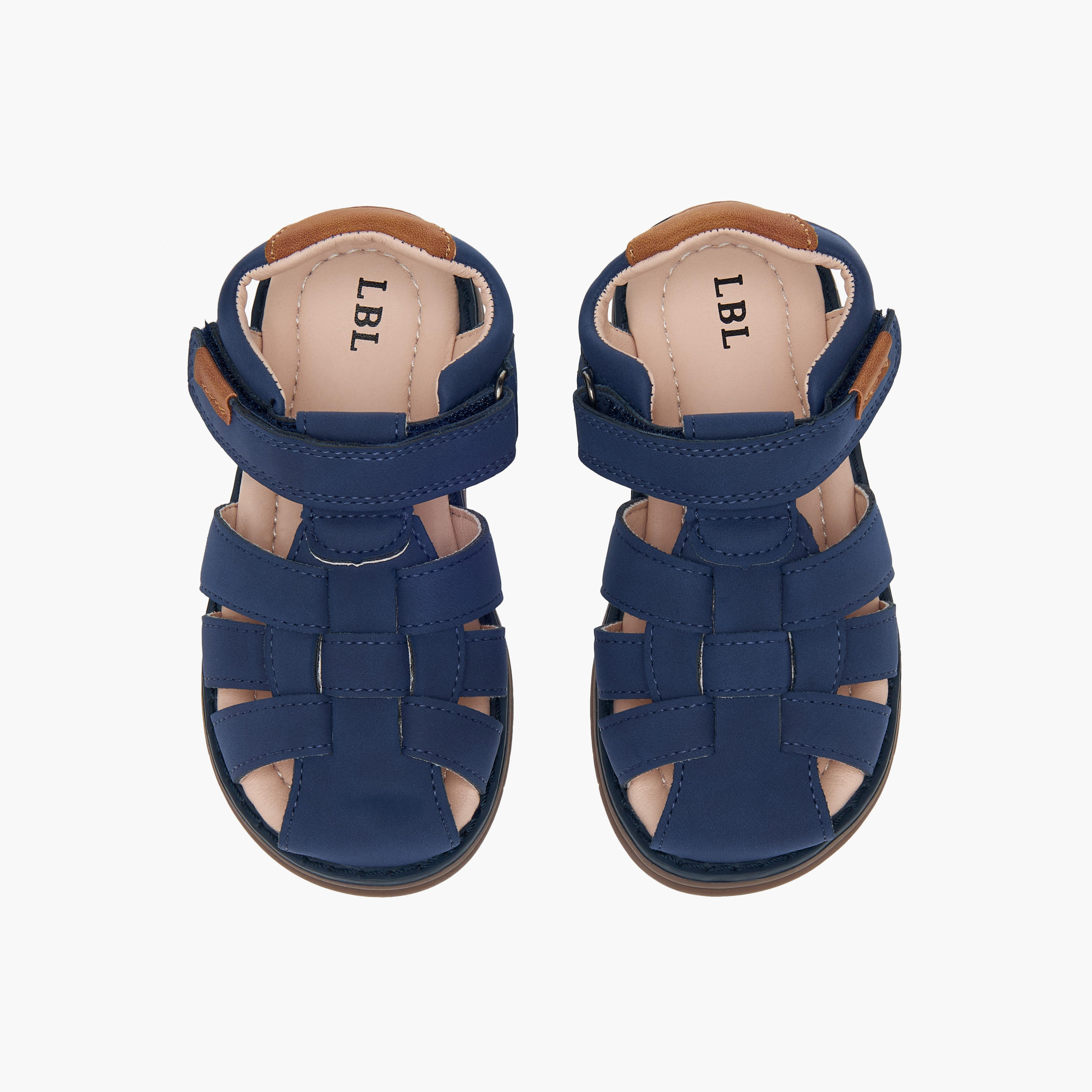 LBL by Shoexpress Strappy Sandals with Hook and Loop Closure-boys-shoes-sandals-image-1