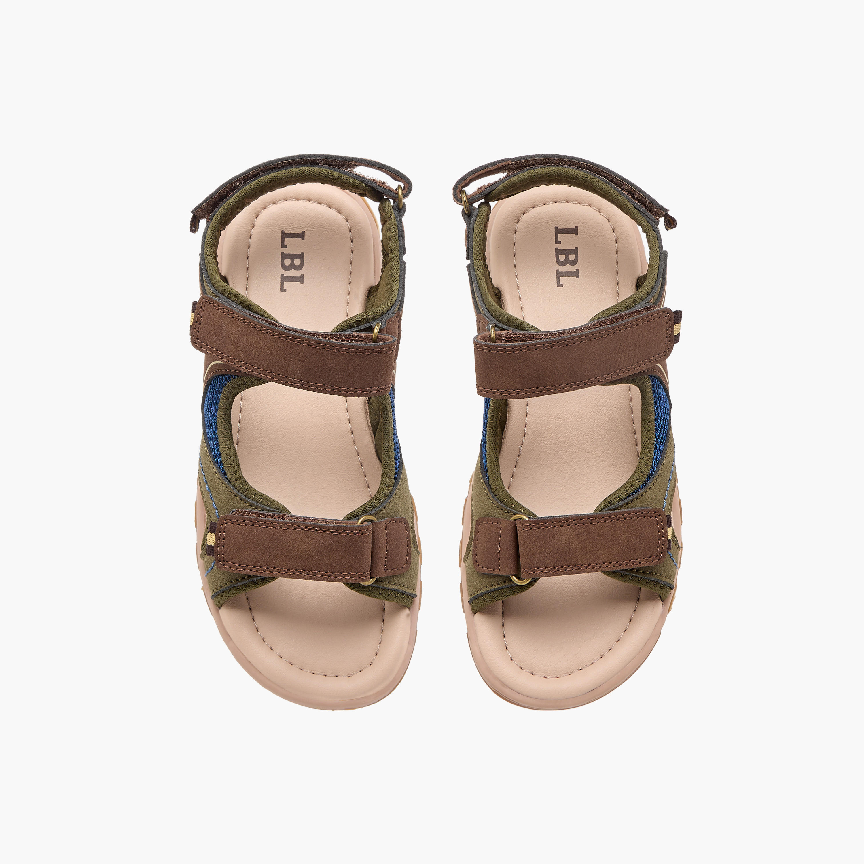 LBL by Shoexpress Colourblock Sandals with Hook and Loop Closure-boys-shoes-sandals-image-1