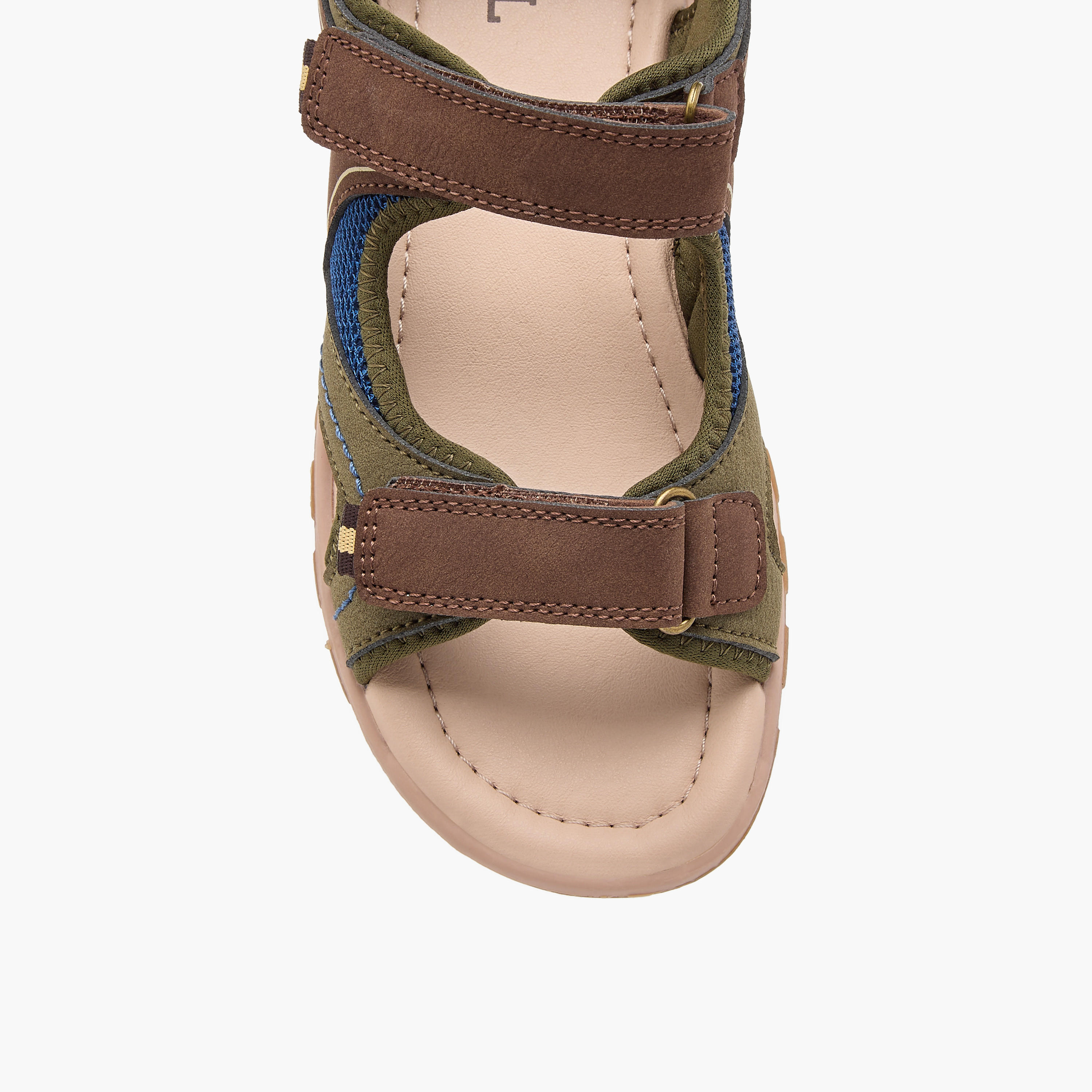 LBL by Shoexpress Colourblock Sandals with Hook and Loop Closure-boys-shoes-sandals-image-3