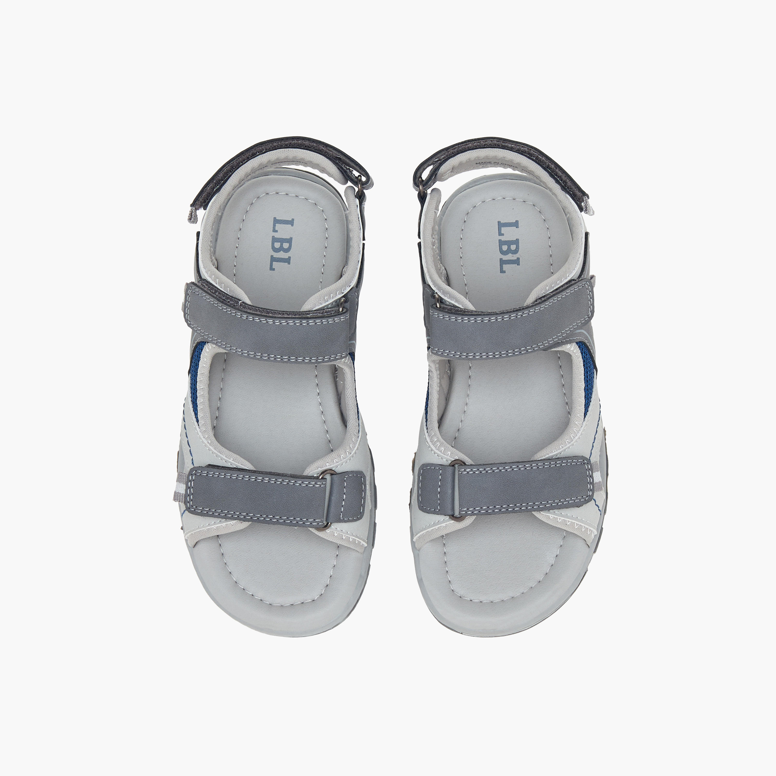 LBL by Shoexpress Colourblock Sandals with Hook and Loop Closure-boys-shoes-sandals-image-1