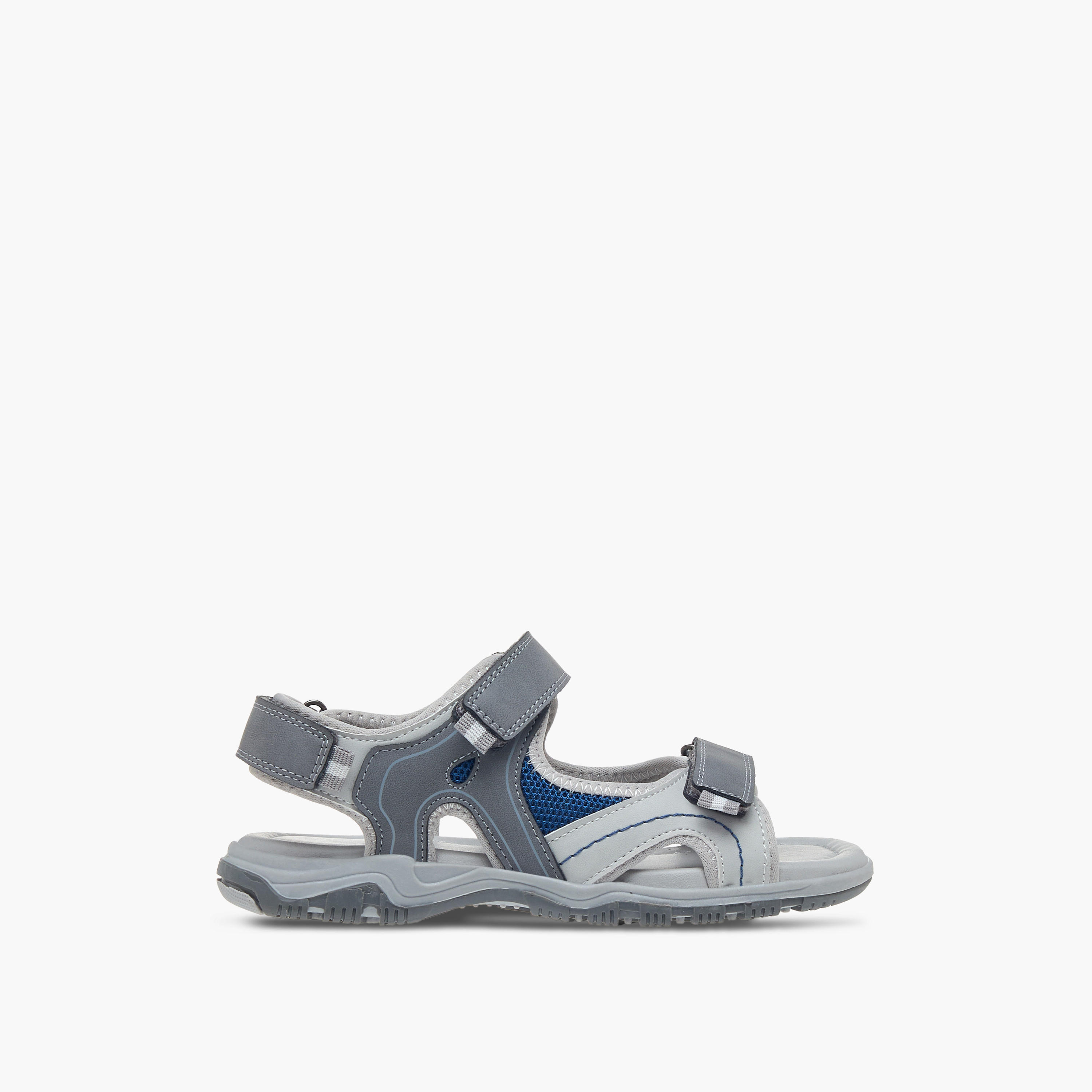 LBL by Shoexpress Colourblock Sandals with Hook and Loop Closure-boys-shoes-sandals-image-2