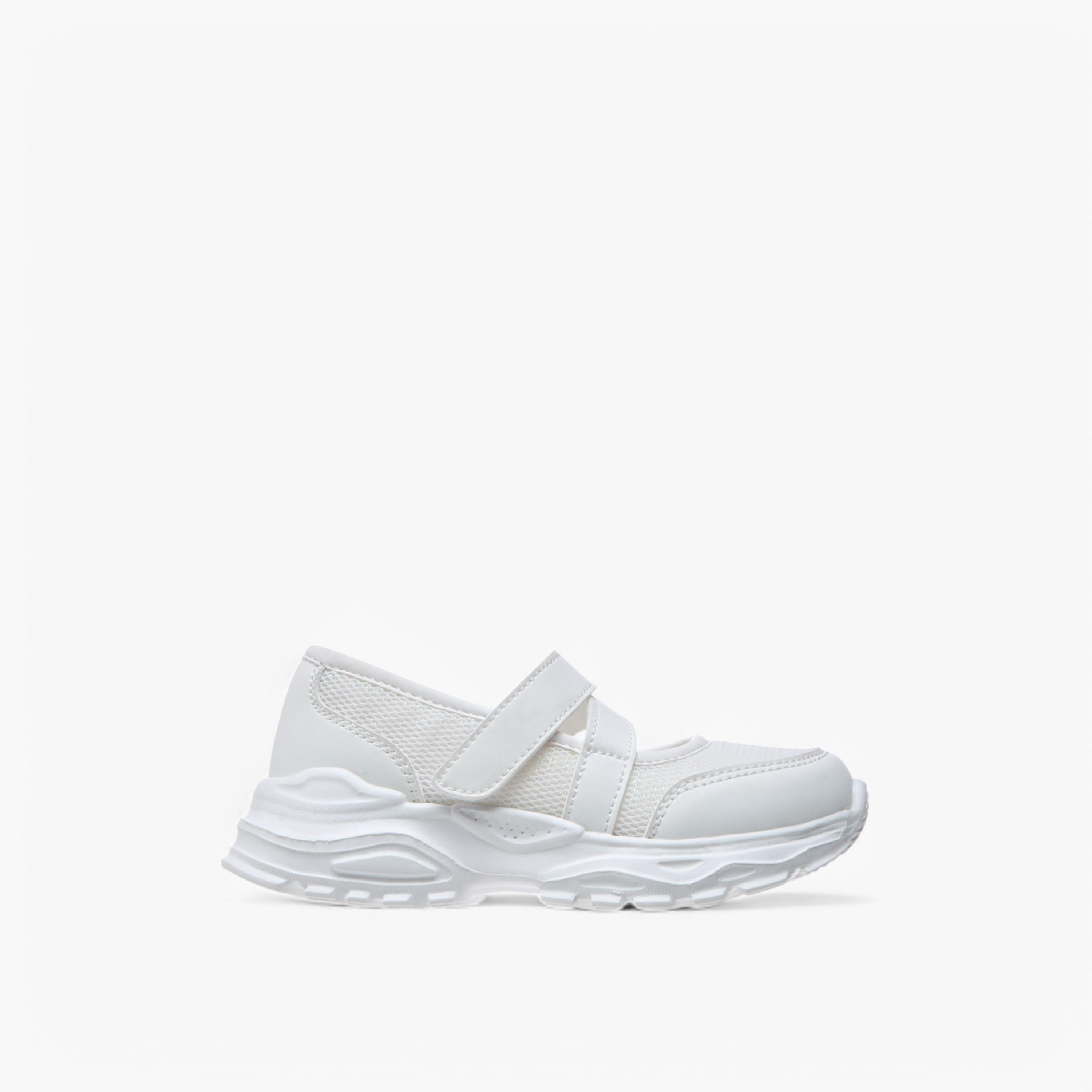 Flora Bella Textured Mary Jane Shoes with Hook and Loop Closure-girls-shoes-sneakers-image-3