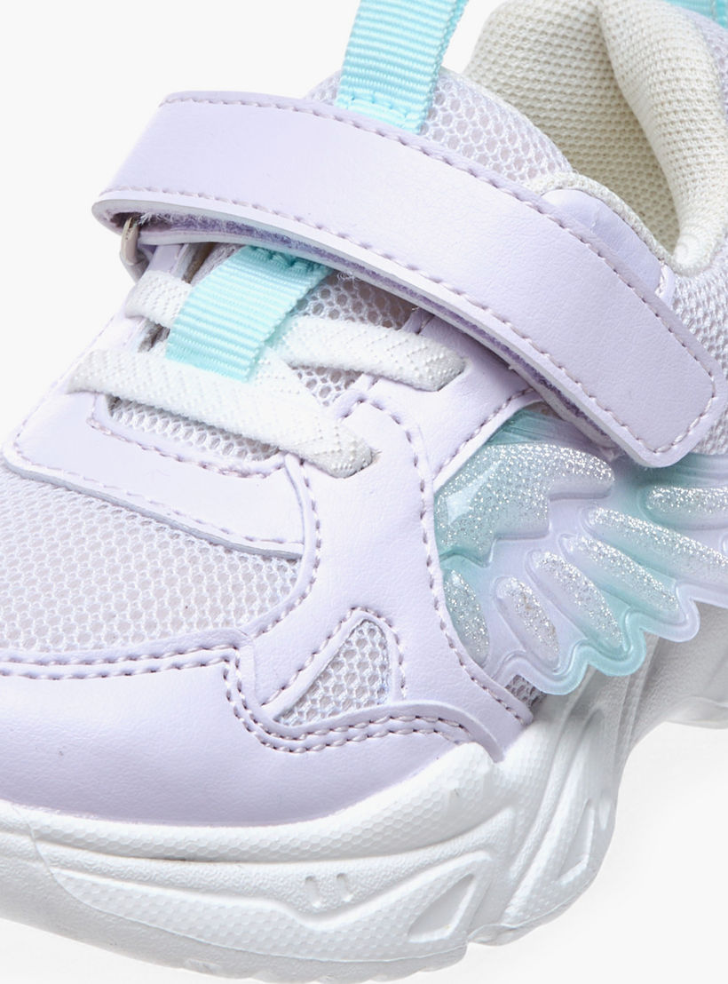 Flora Bella Panelled Sneakers with Hook and Loop Closure-girls-shoes-sneakers-image-4