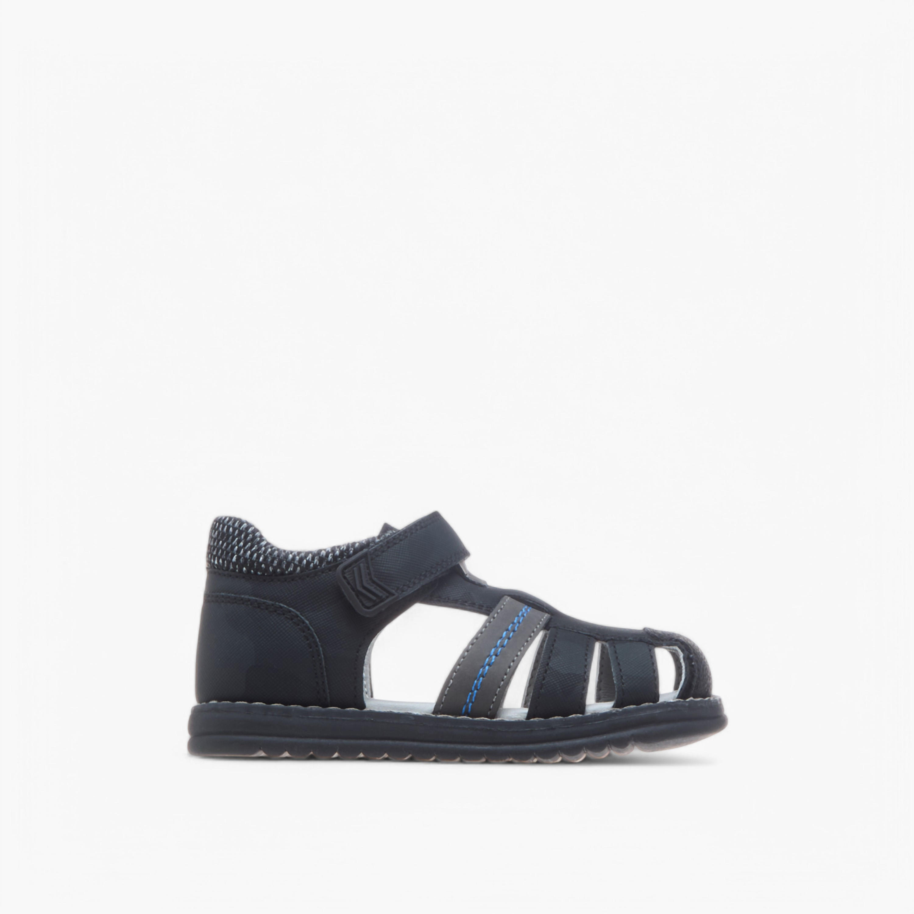 LBL by Shoexpress Strap Sandals with Hook and Loop Closure-boys-shoes-sandals-image-2