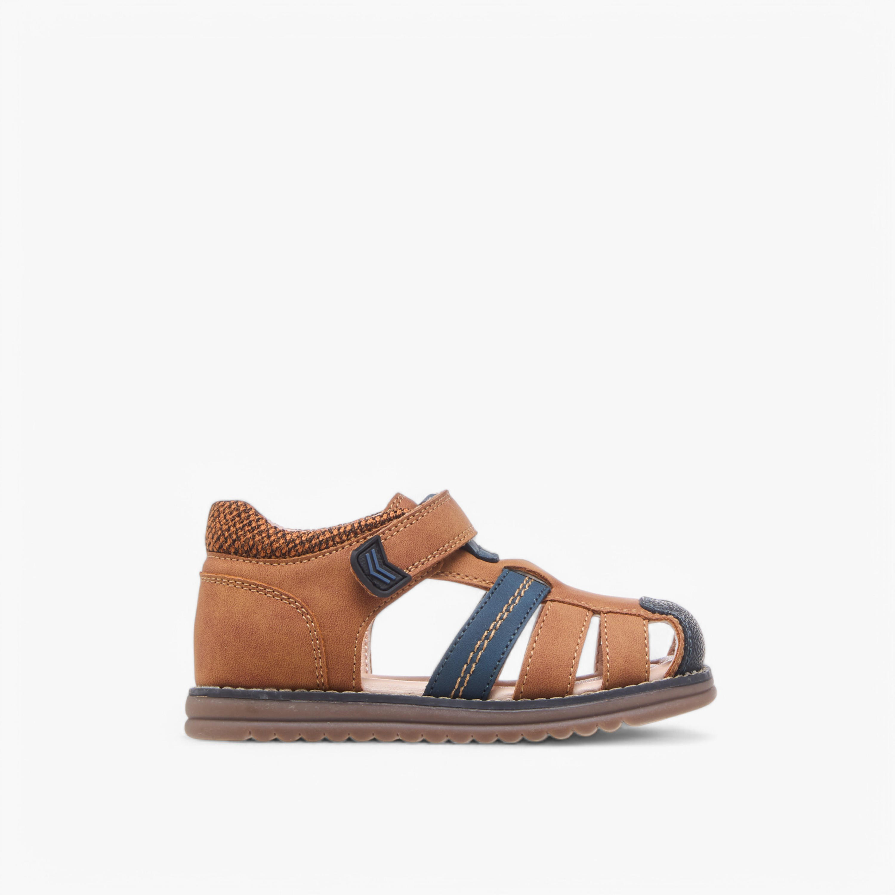 LBL by Shoexpress Strap Sandals with Hook and Loop Closure-boys-shoes-sandals-image-2
