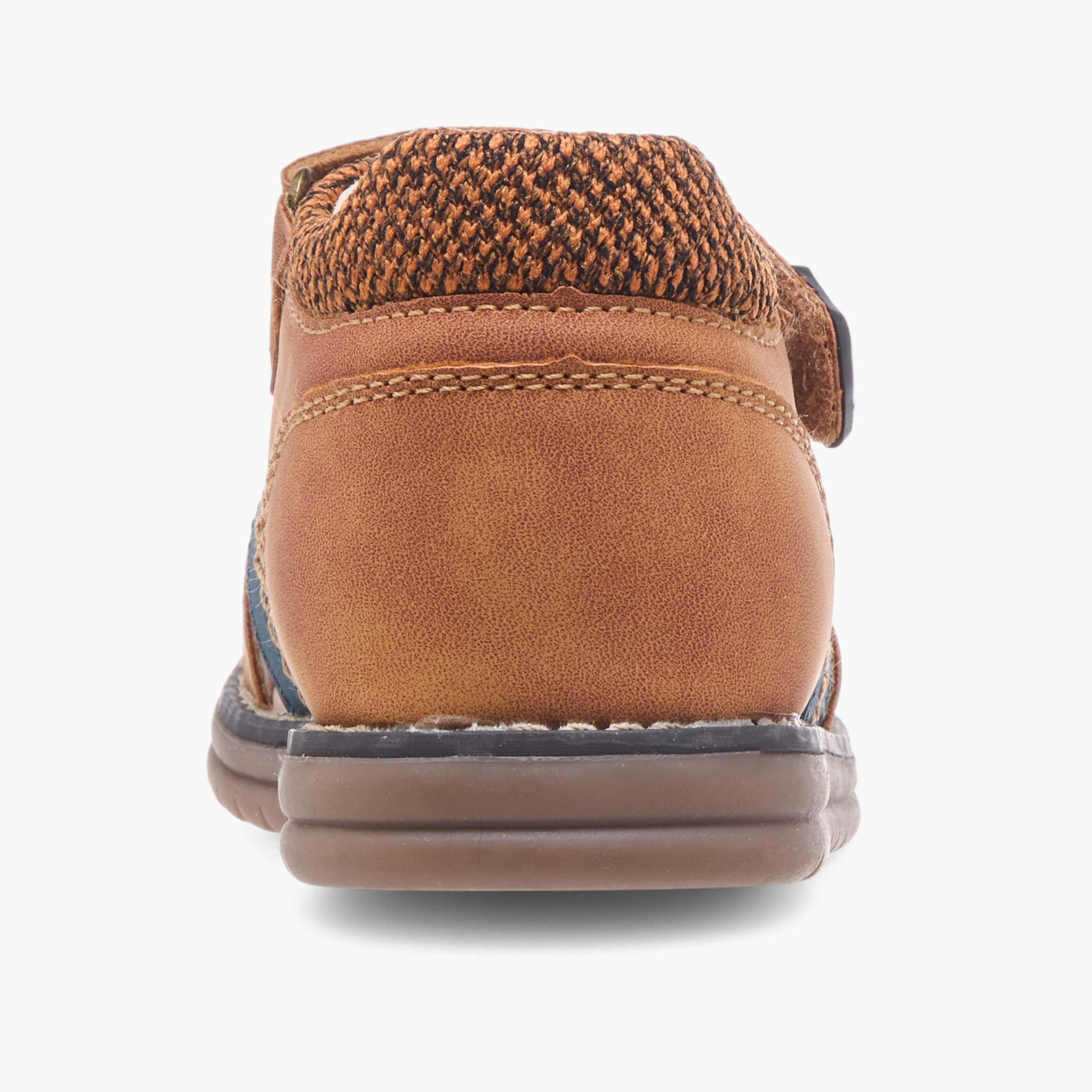 LBL by Shoexpress Strap Sandals with Hook and Loop Closure-boys-shoes-sandals-image-4