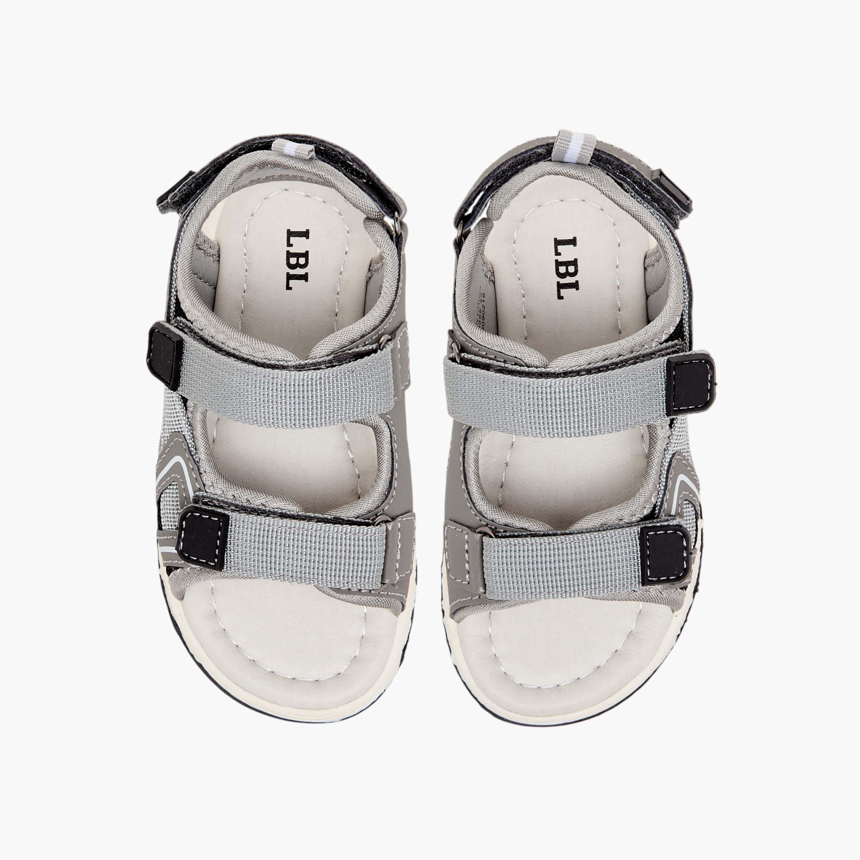 LBL by Shoexpress Textured Floaters with Hook and Loop Closure-baby-boys-shoes-sandals-image-1