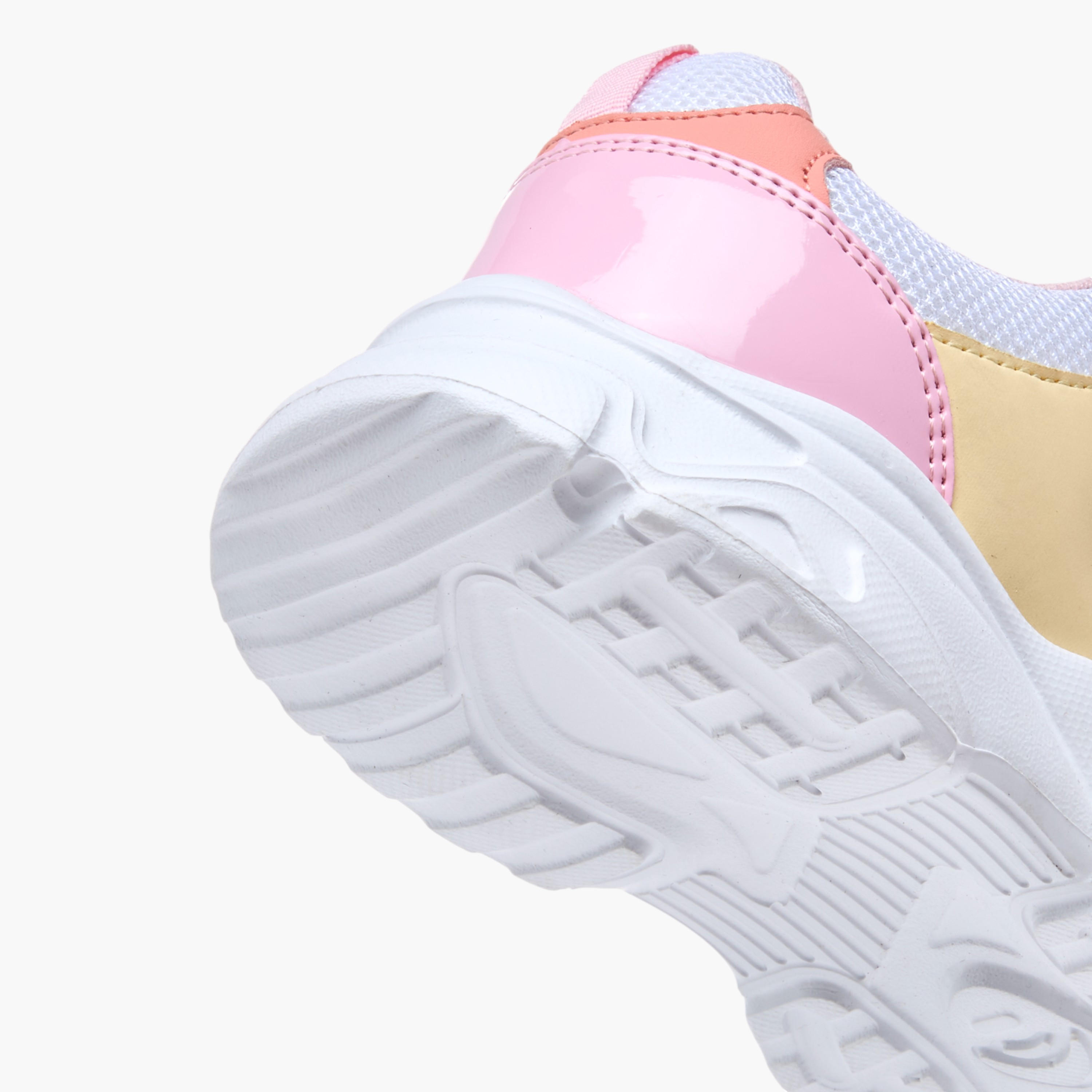 Flora Bella Colourblock Sneakers with Hook and Loop Closure-girls-shoes-sneakers-image-5