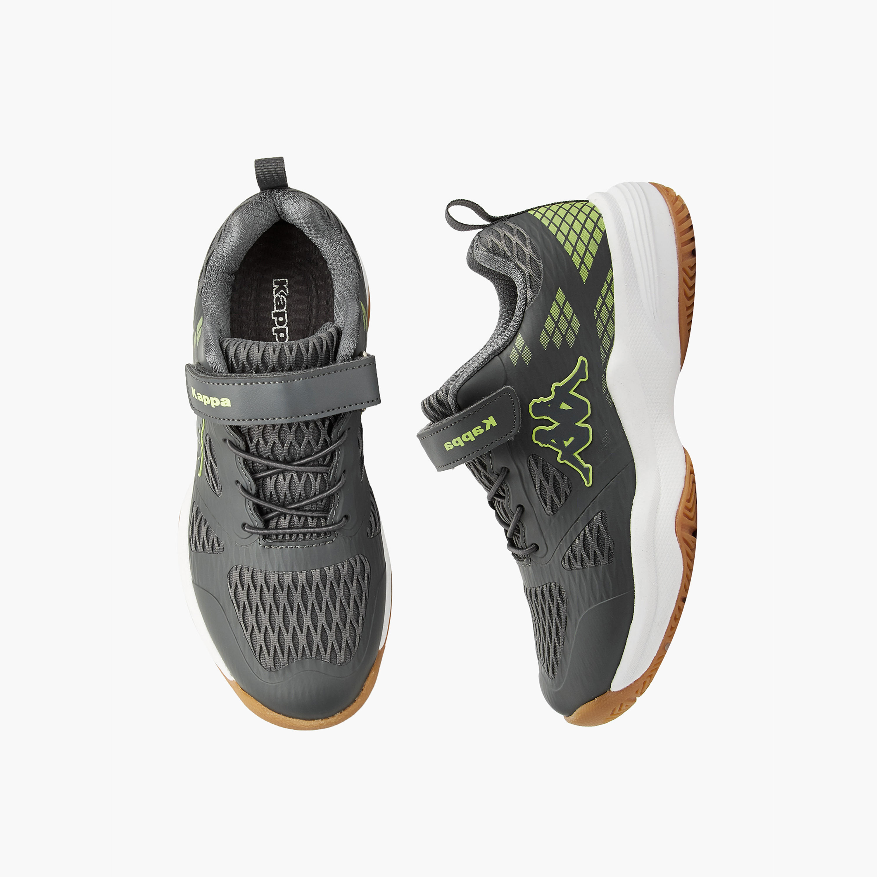 Kappa Boys' Hook and Look Closure Badminton Shoes-boys-shoes-sports-image-1