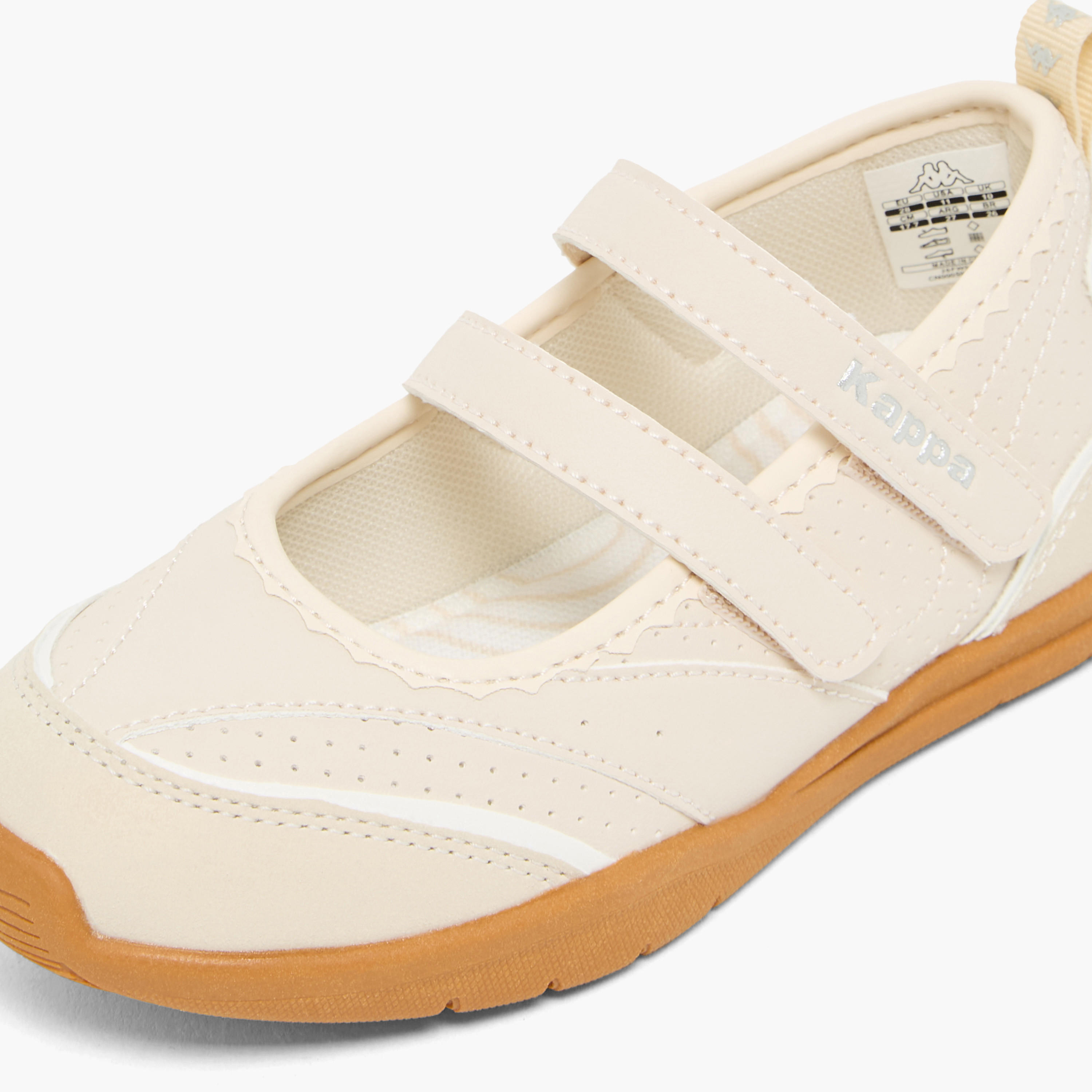 Kappa Girls Panelled Hook & Loop Sneakerina Shoes-girls-shoes-maryjanes-image-7