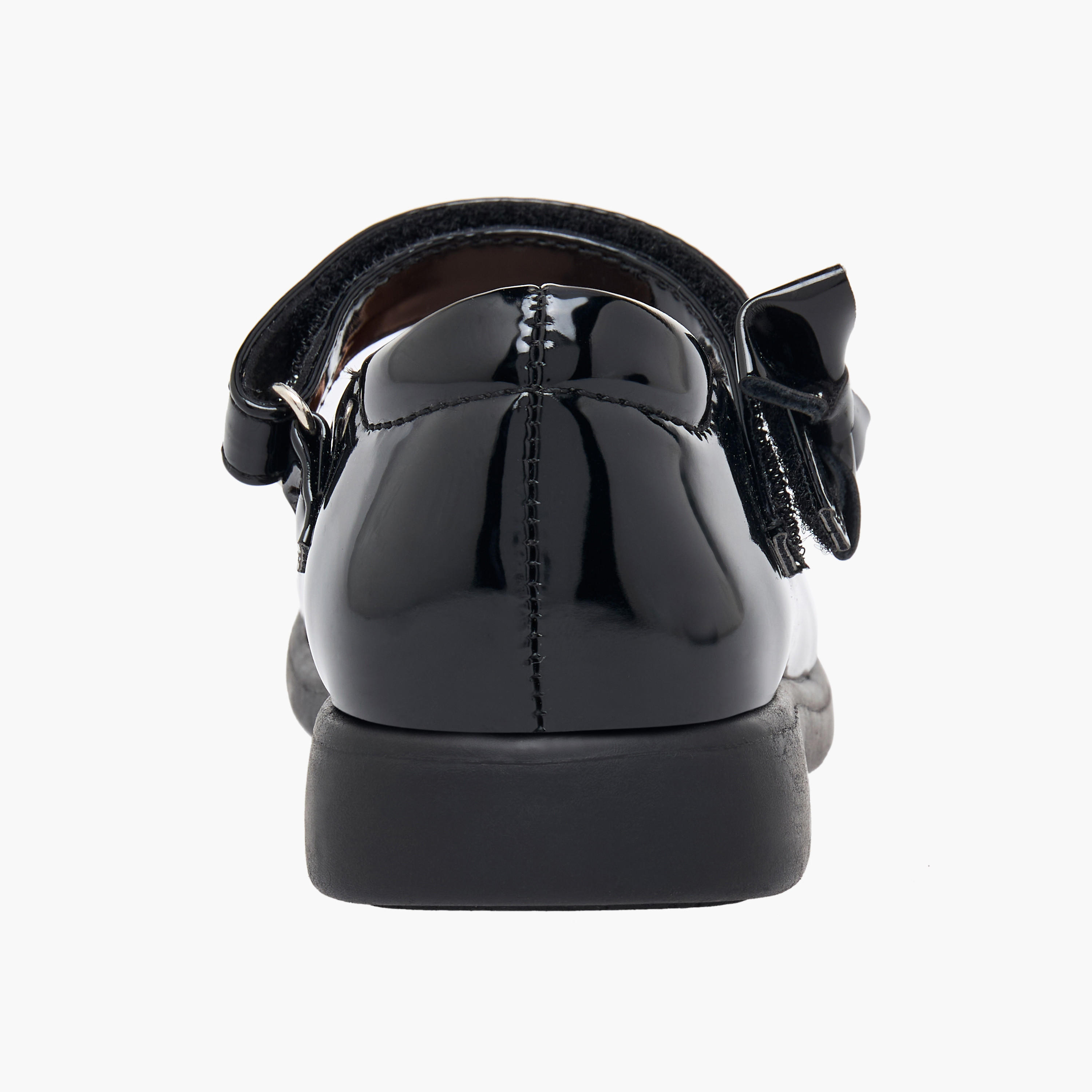 حذاء مدرسي بشريط إغلاق لاصق وفيونكة للبنات من فلورا بيلا-girls-shoes-schoolshoes-image-9
