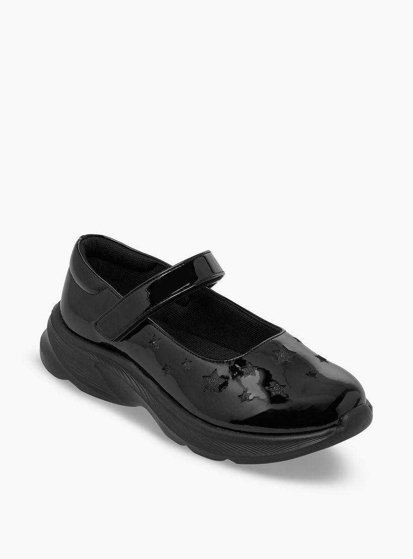 Flora Bella Girls Hook & Loop School Shoes-girls-shoes-maryjanes-image-2