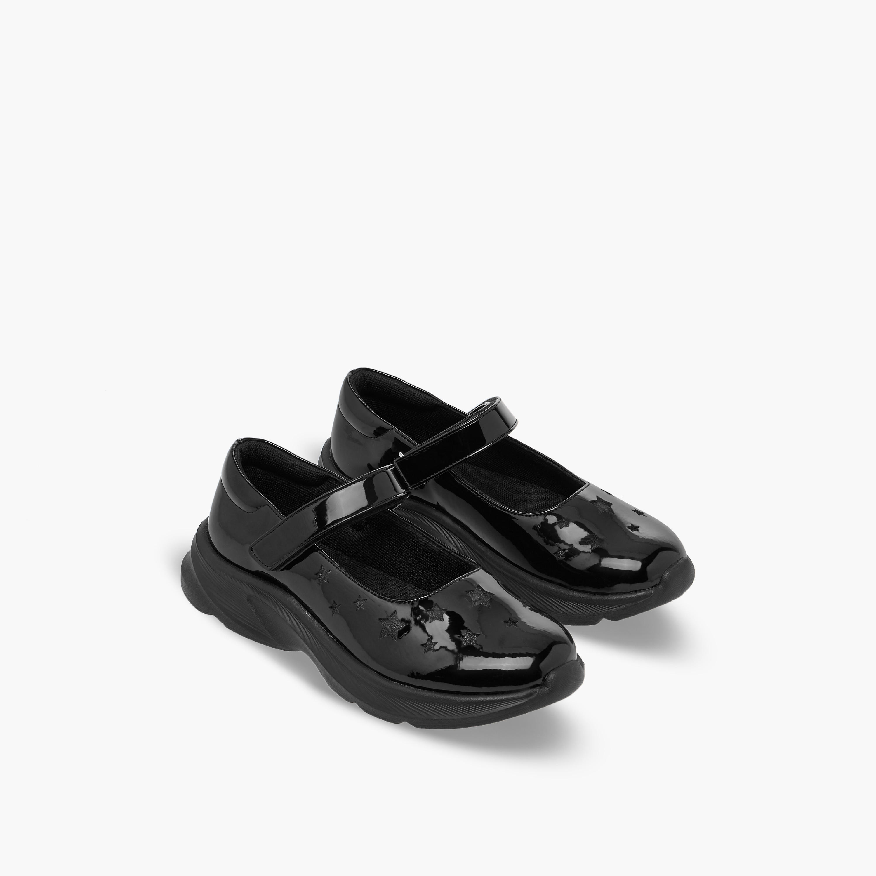 حذاء مدرسي بشريط إغلاق للبنات من فلورا بيلا-girls-shoes-maryjanes-image-1