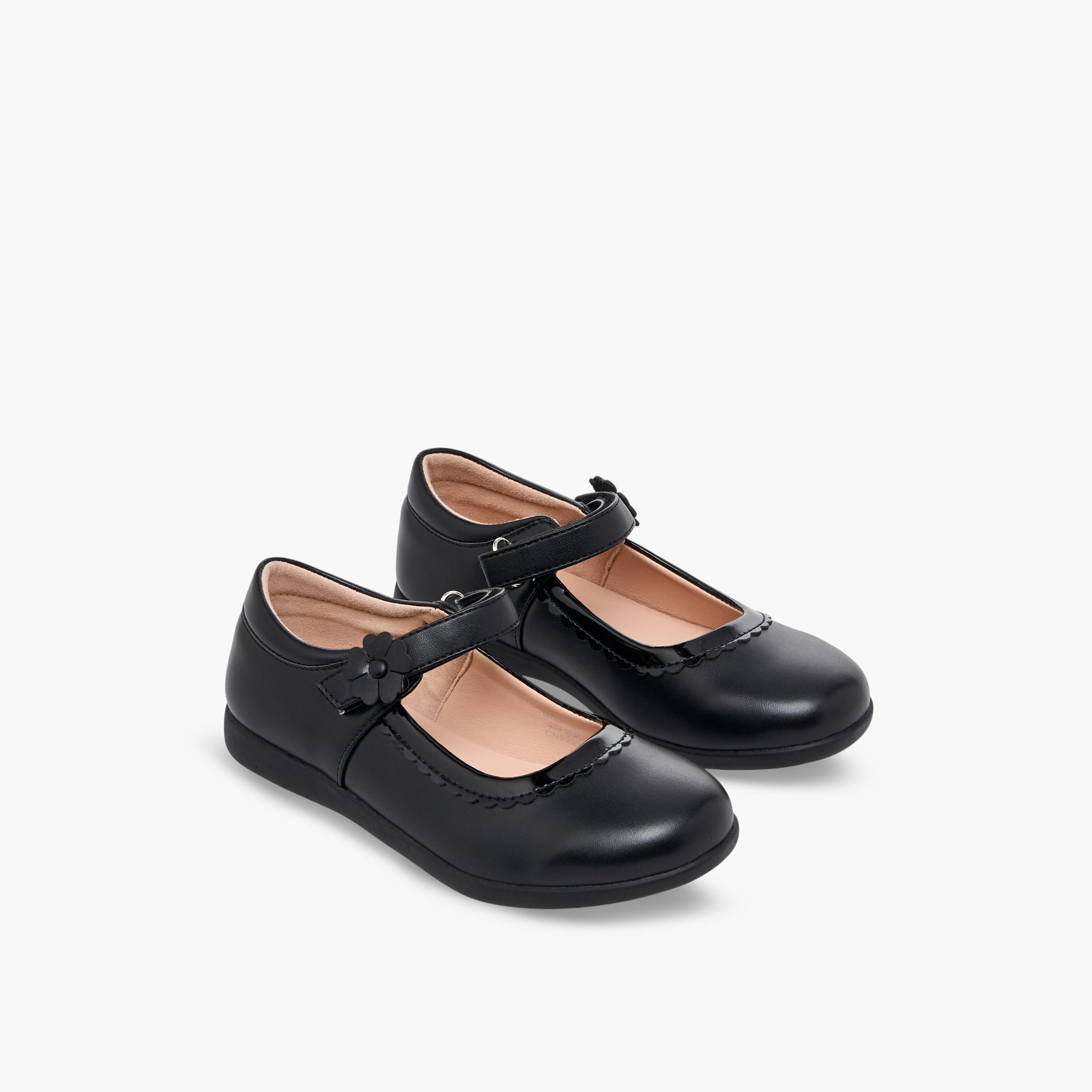 Flora Bella Girls Hook & Loop School Shoes-girls-shoes-maryjanes-image-1