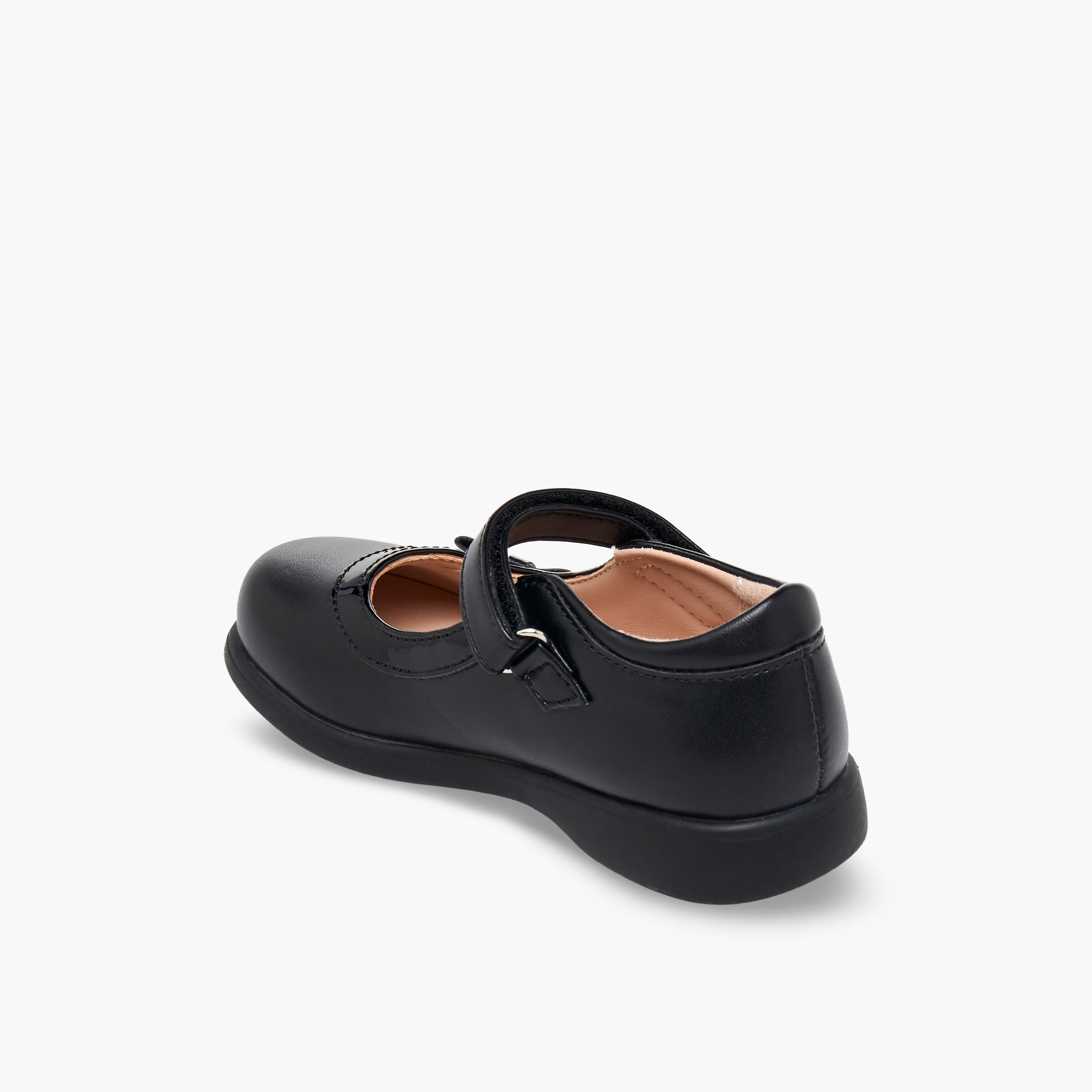 Flora Bella Girls Bow Detail Hook & Loop Mary Jane School Shoes-girls-shoes-maryjanes-image-5